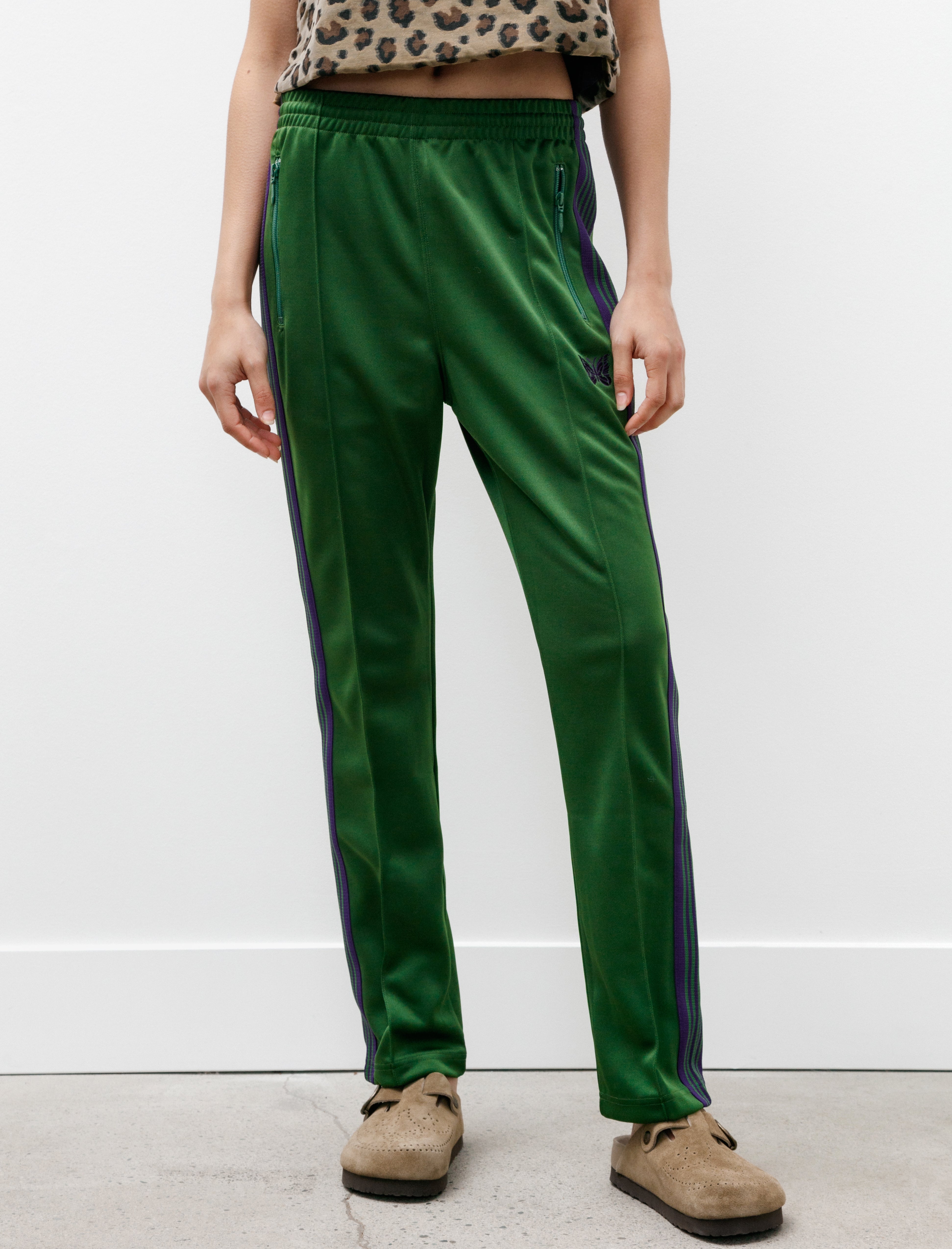 Needles Narrow Track Pant Poly Ivy Green