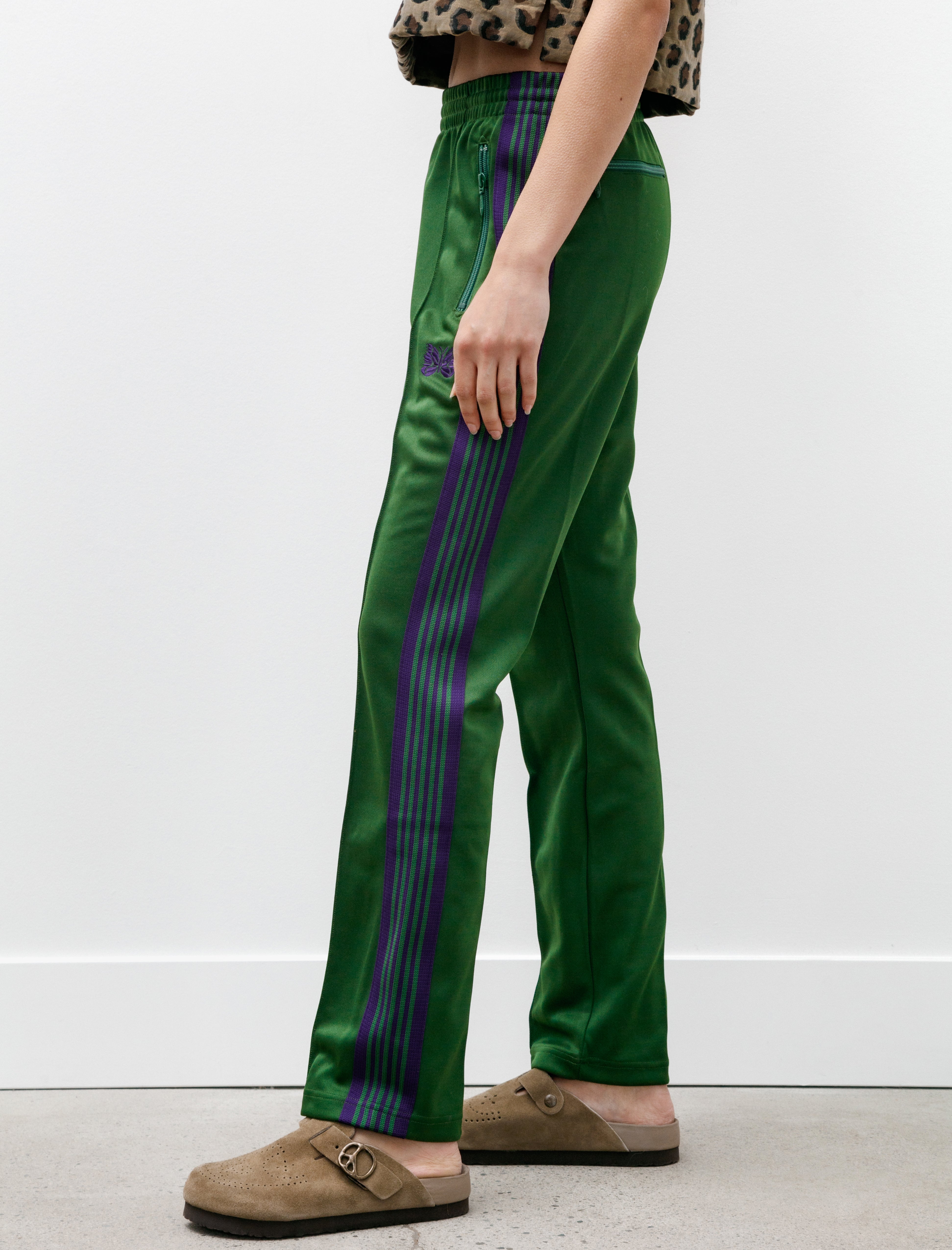 Needles Narrow Track Pant Poly Ivy Green