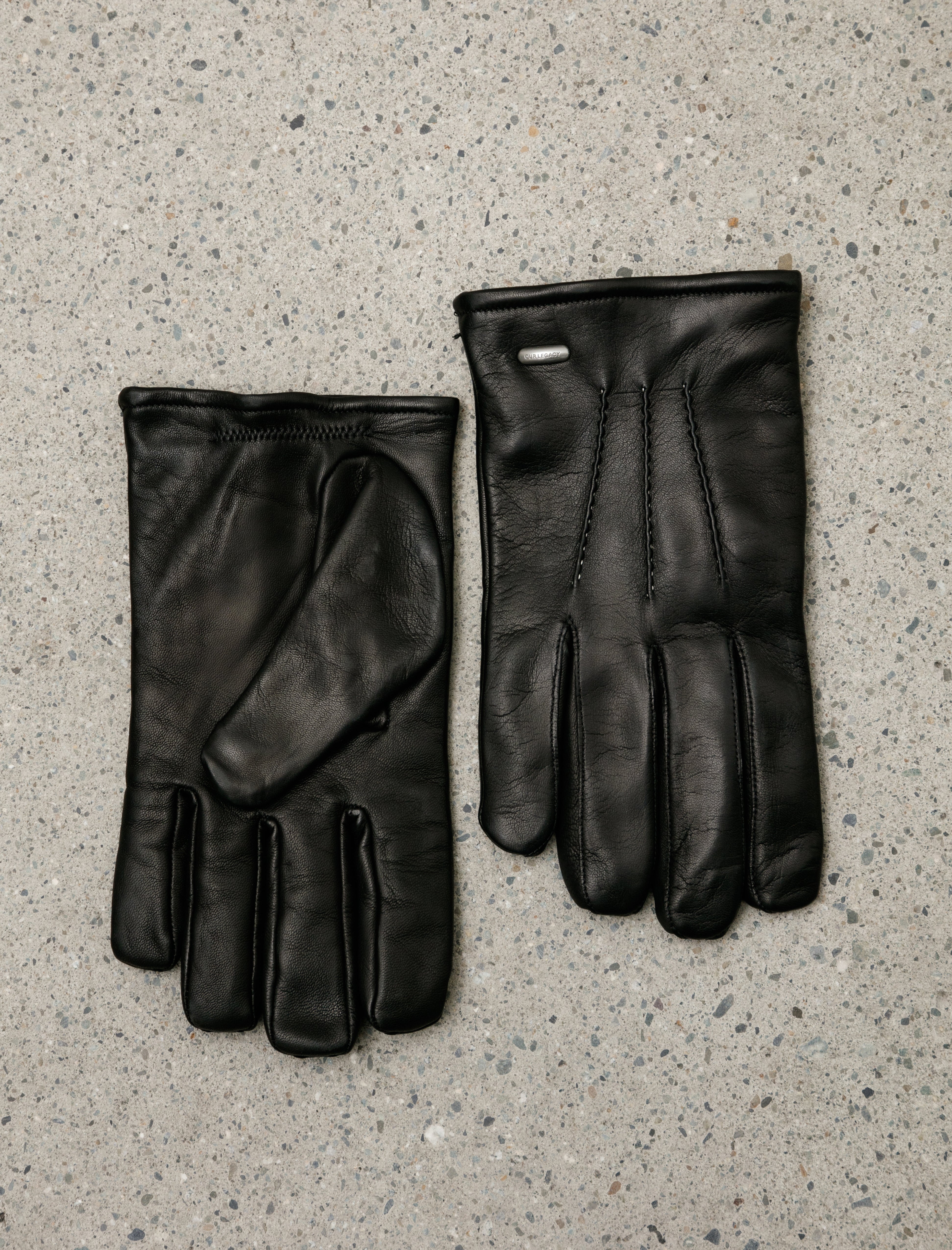 Our Legacy His Gloves Black Leather