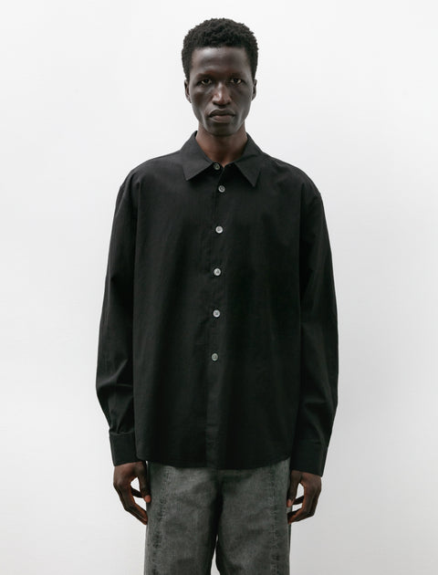 Our Legacy Beyond Shirt Black Liquid Poplin