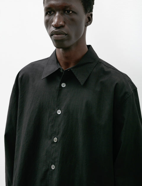 Our Legacy Beyond Shirt Black Liquid Poplin