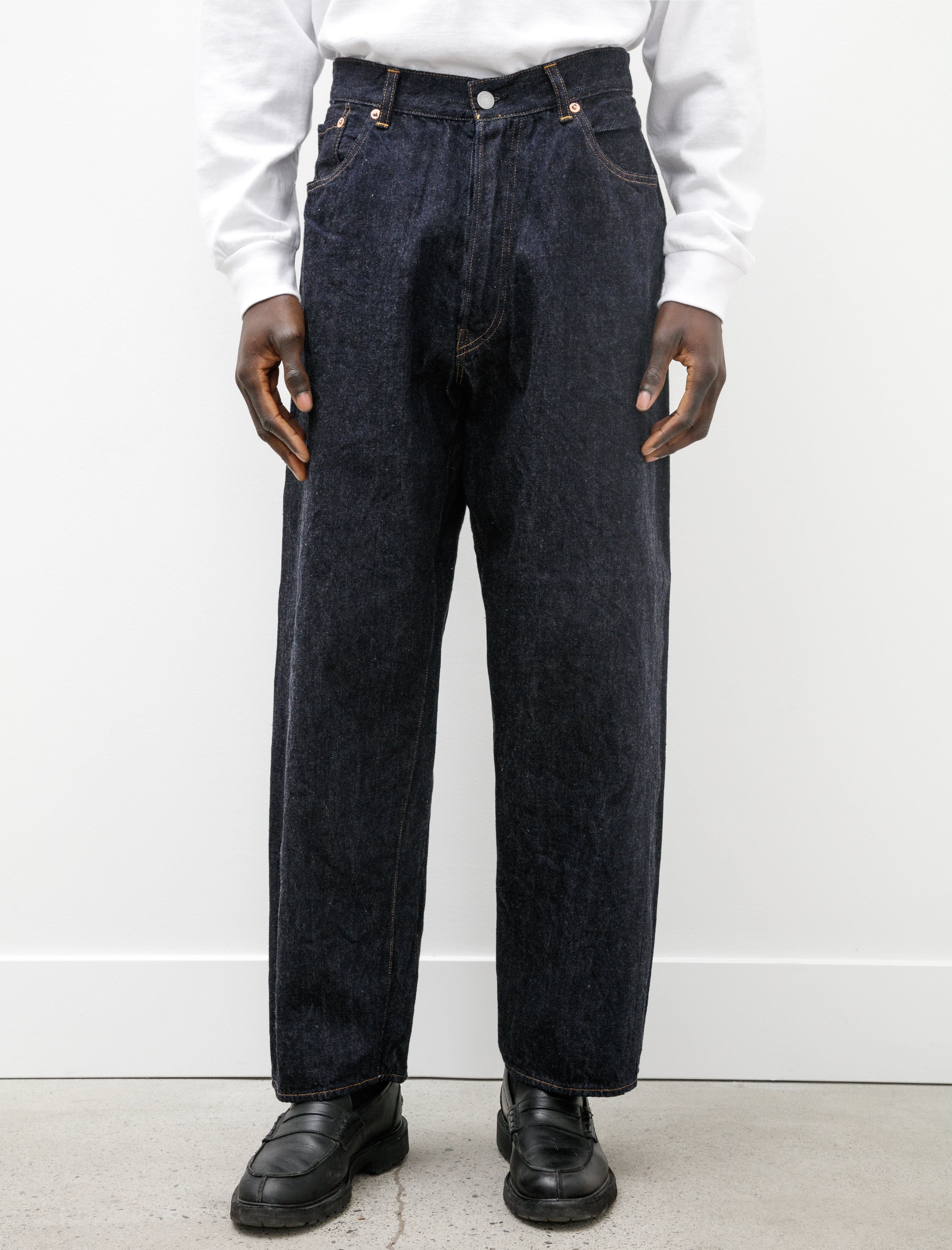 Comoli Denim 5P Pants Navy