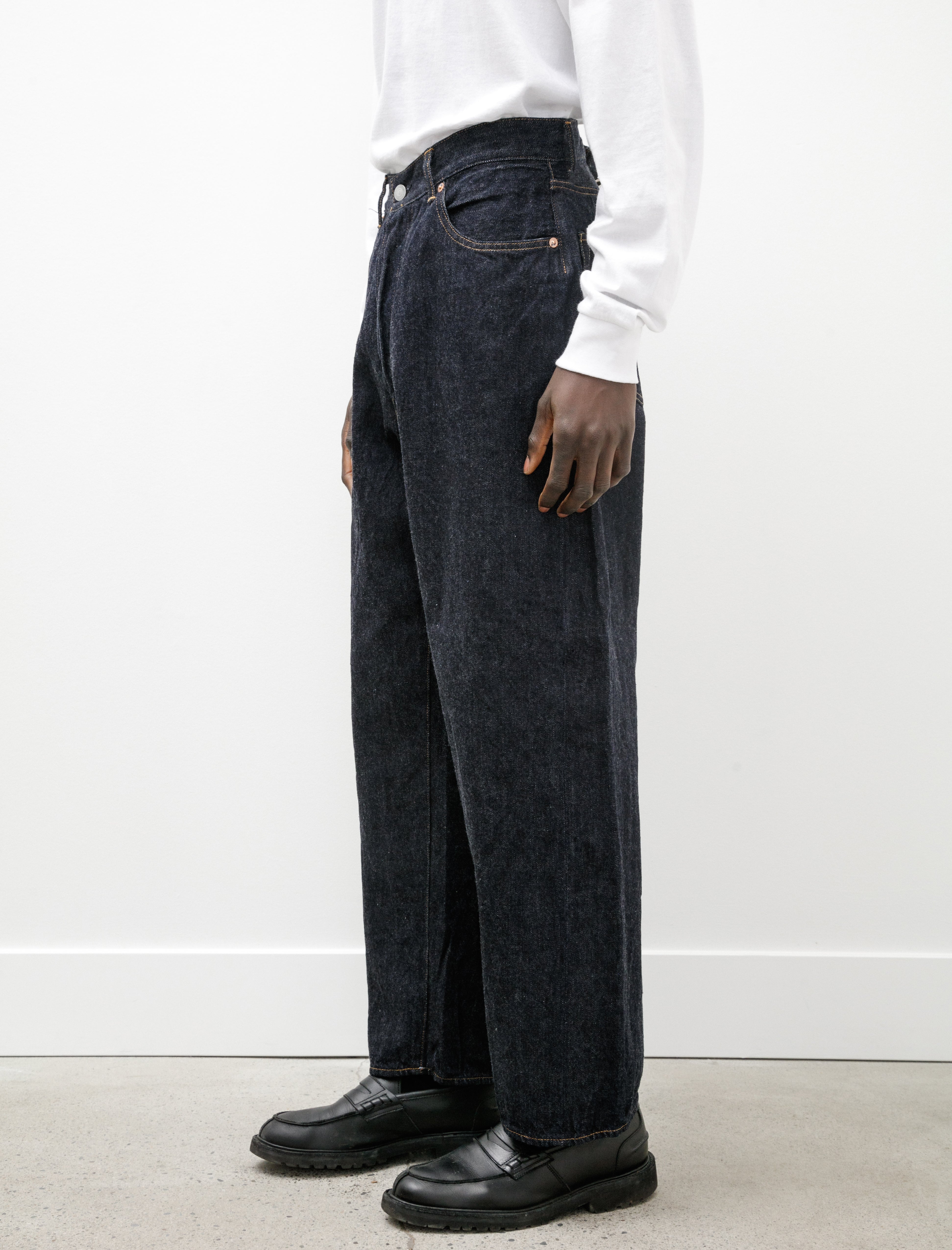 Comoli Denim 5P Pants Navy