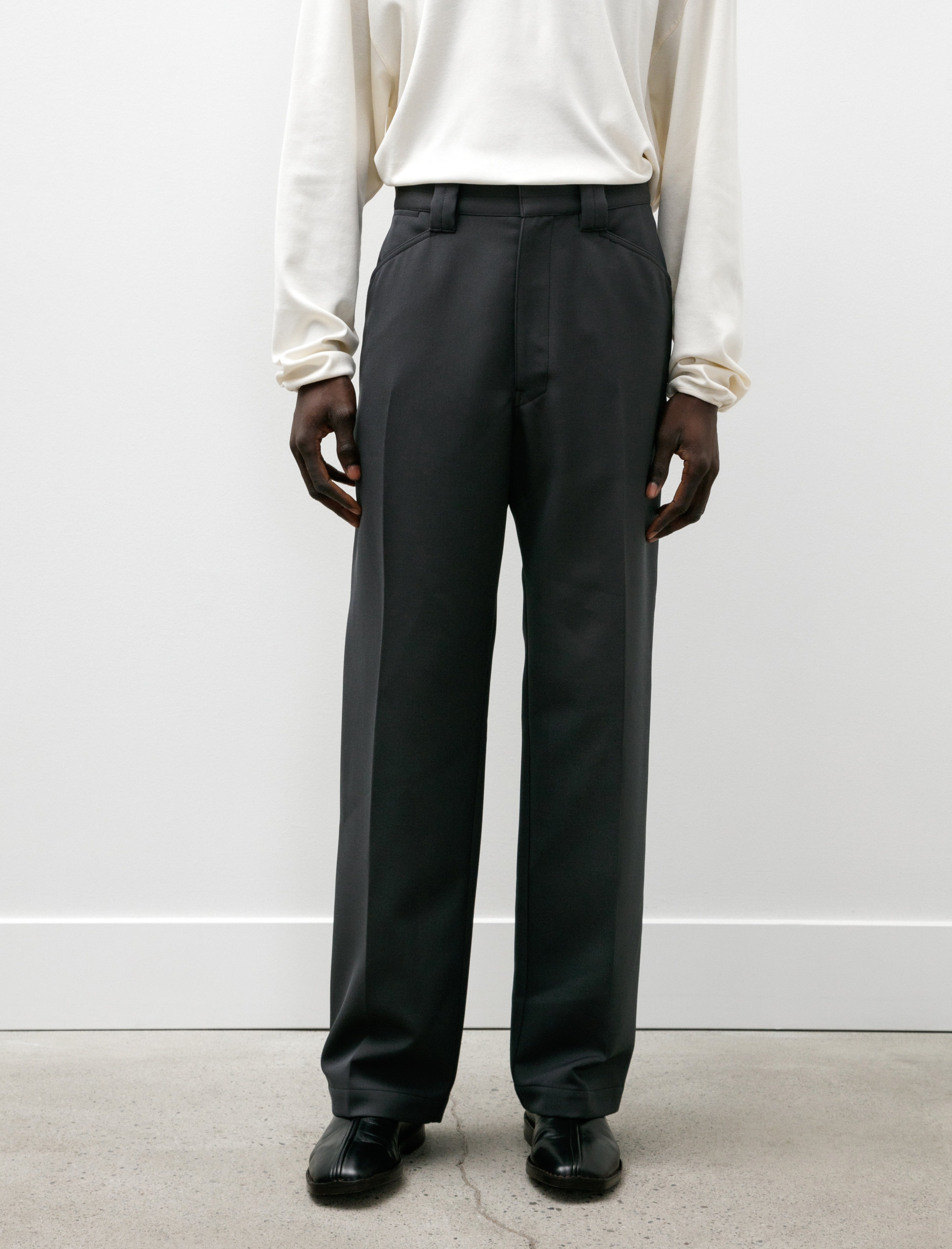 Lemaire Straight Pants Dark Grey