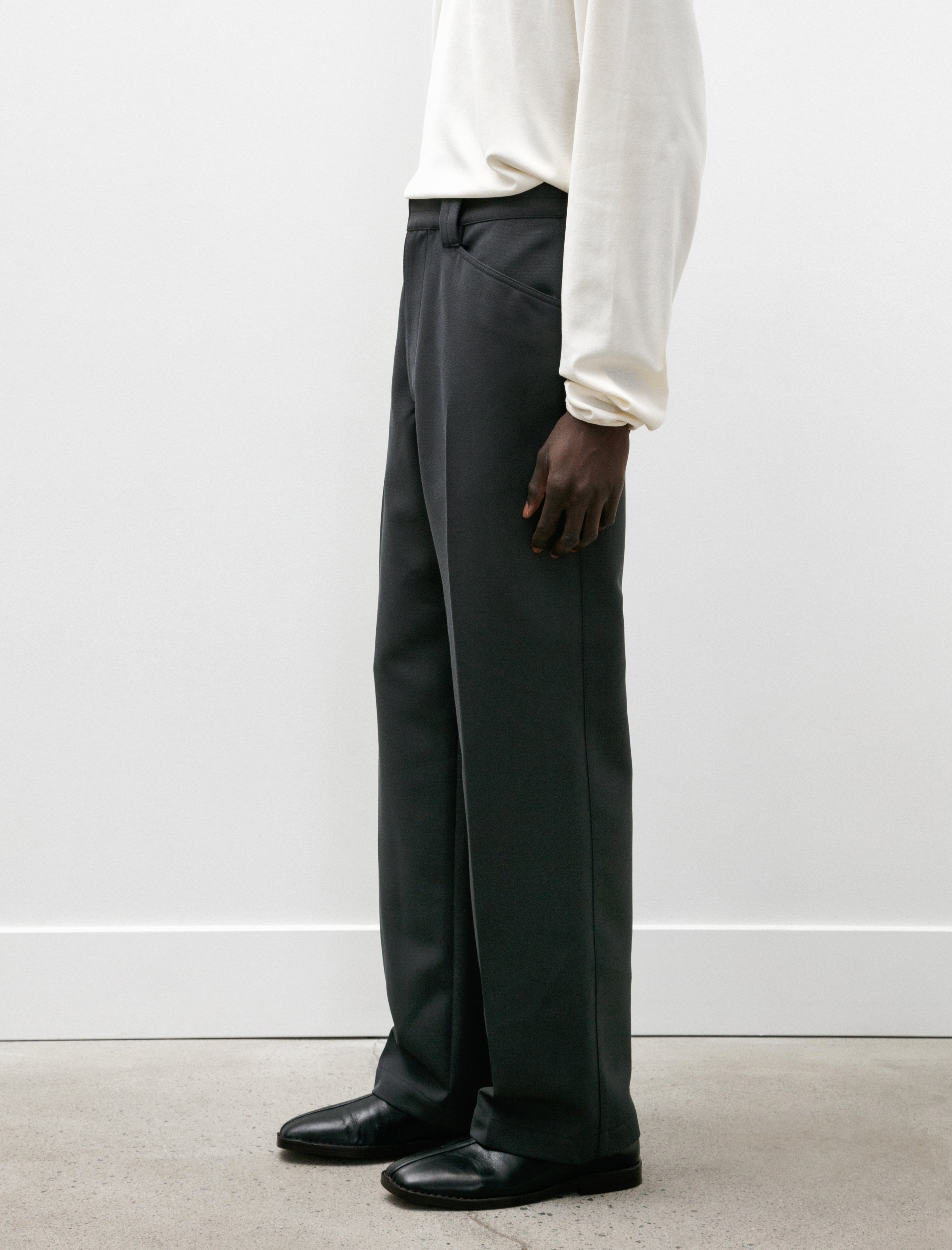 Lemaire Straight Pants Dark Grey