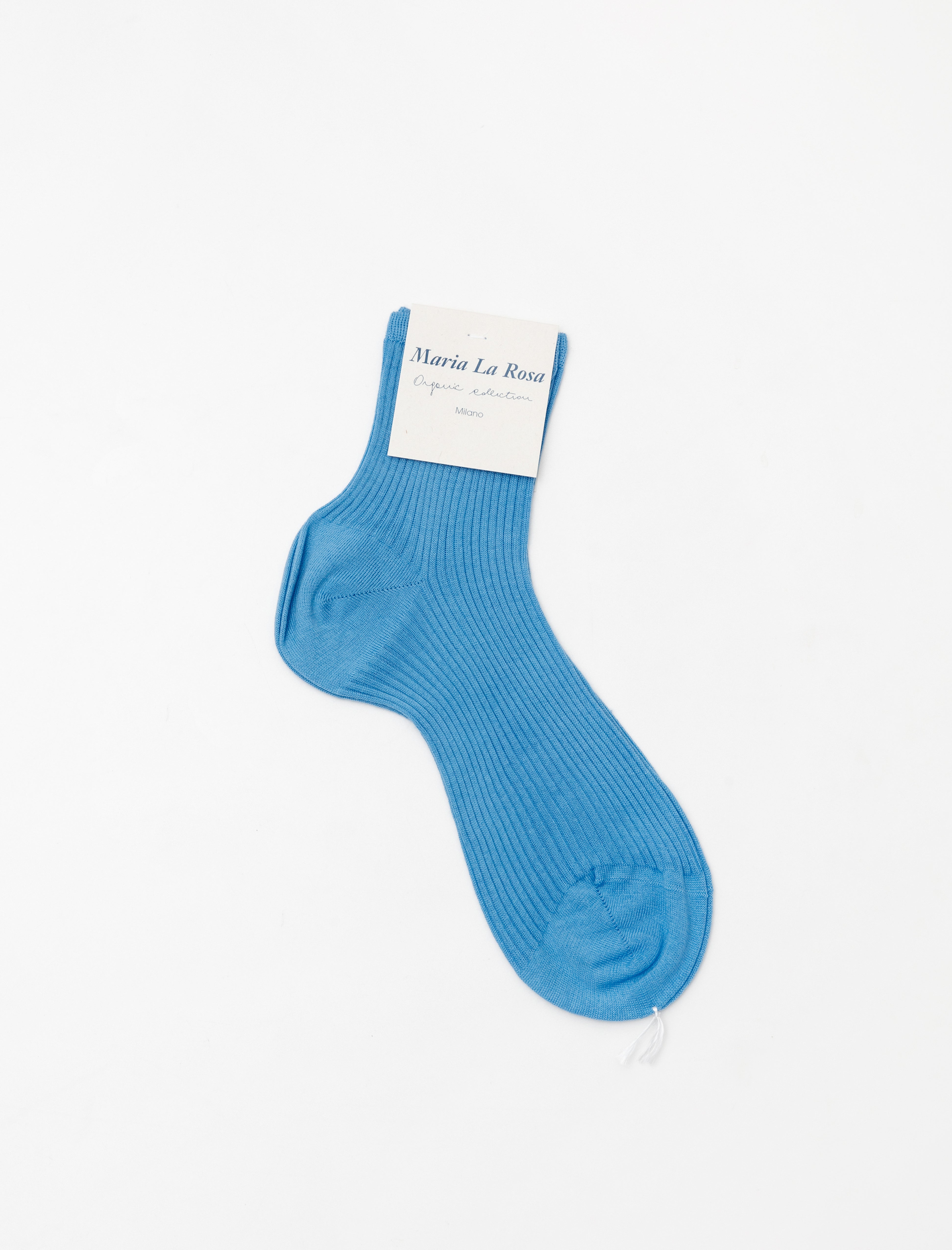 Maria La Rosa Short Cotton Socks Celeste