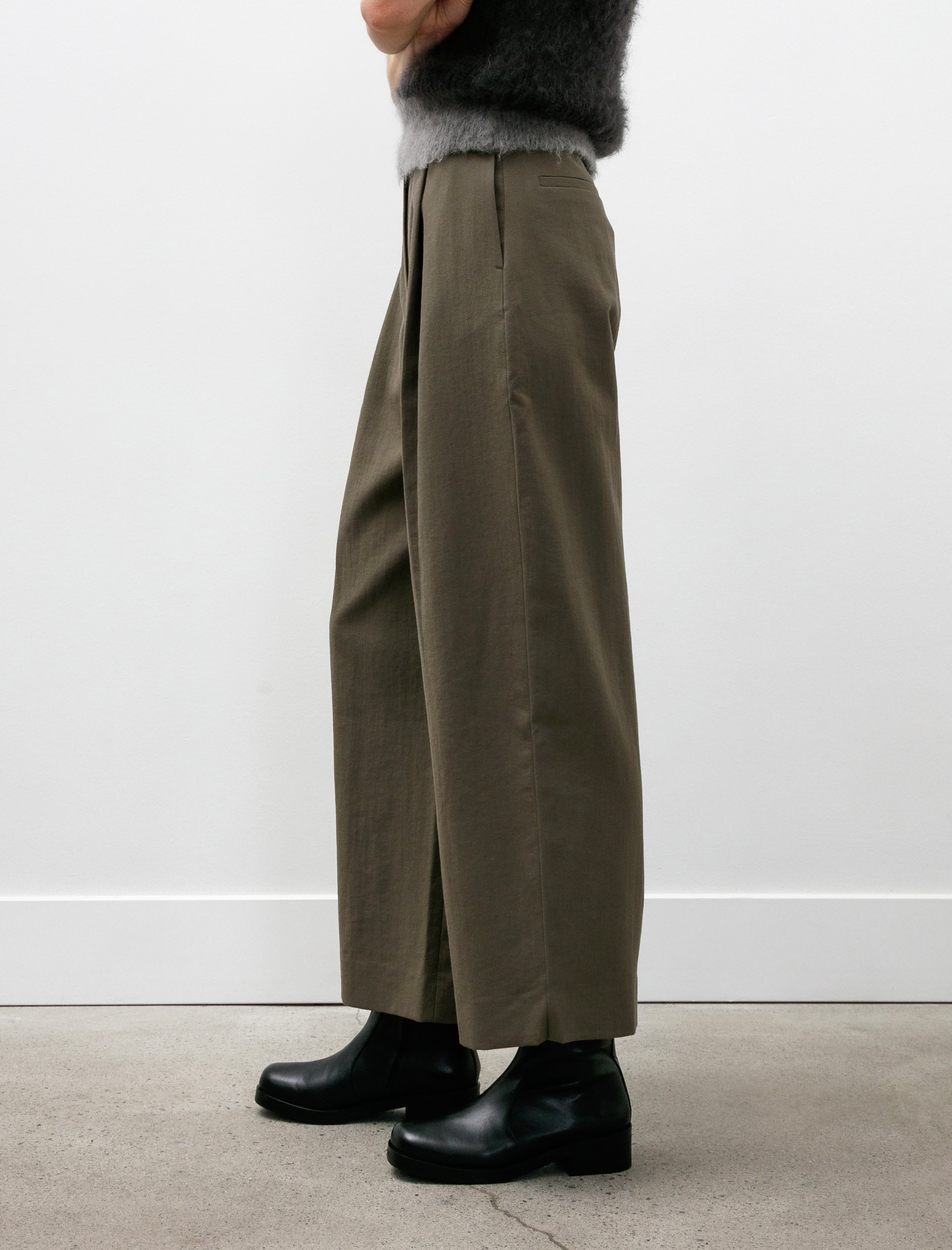 Studio Nicholson Ansell Deep Pleat Pants Fossil