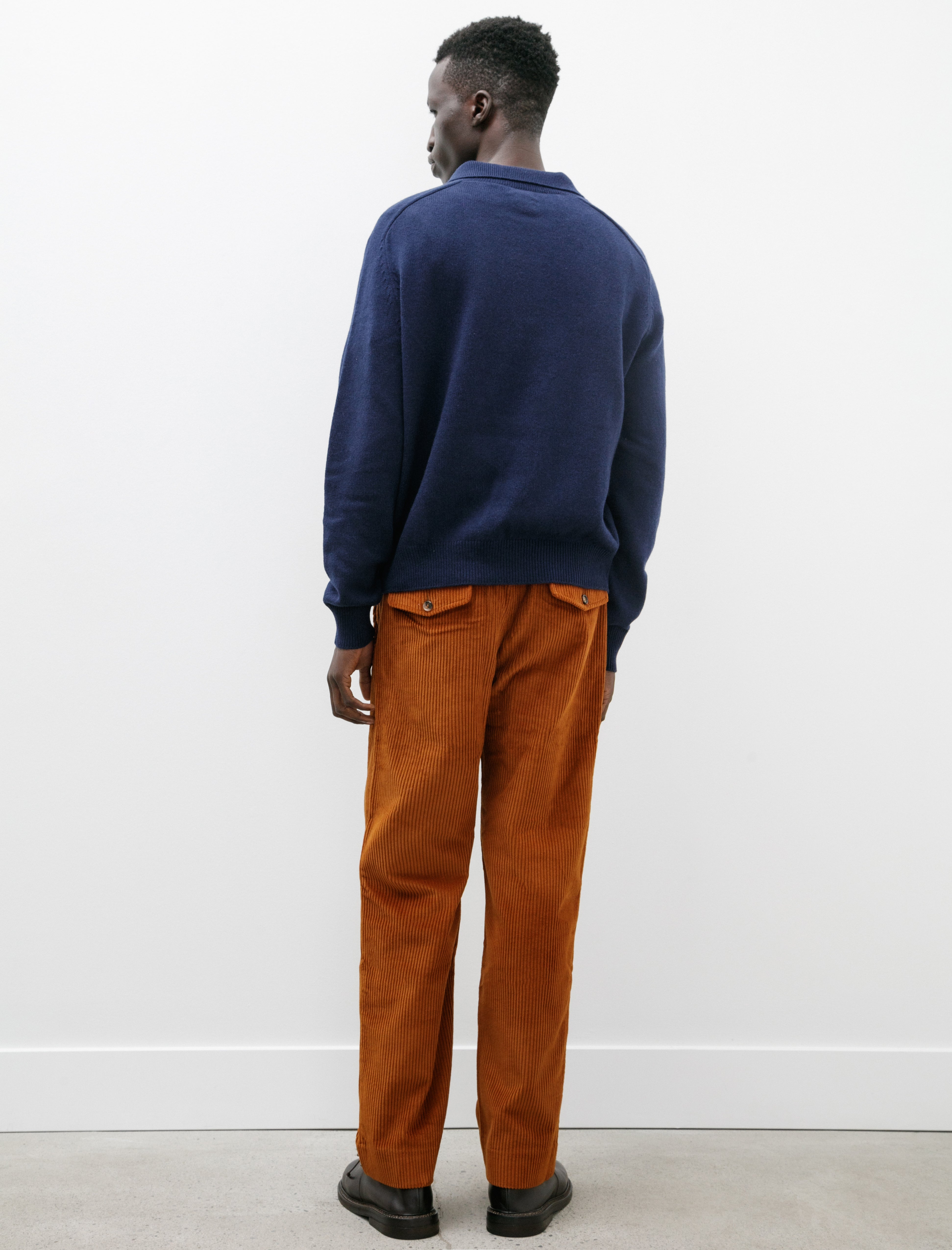 Bode Herringbone Corduroy Trousers Tobacco