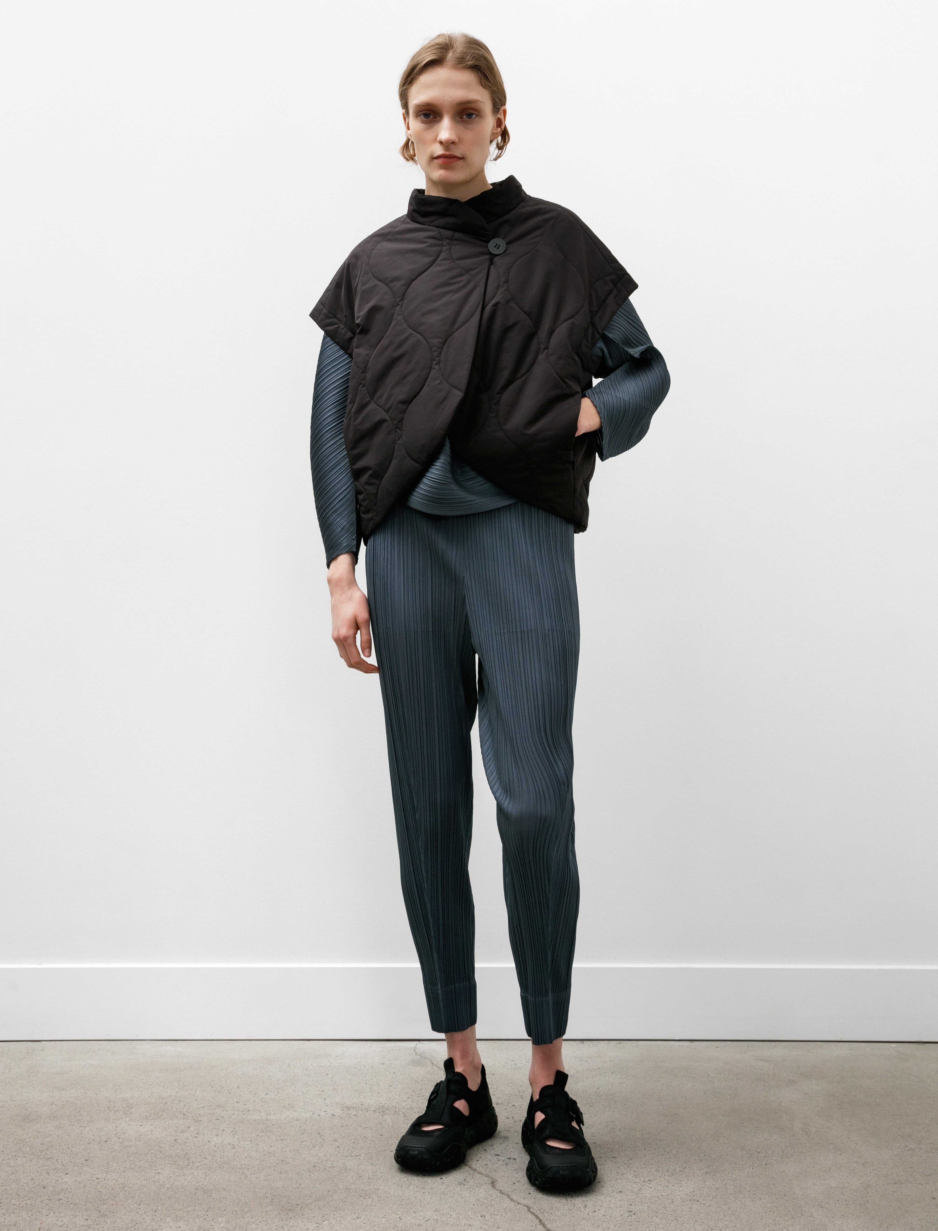 Pleats Please by Issey Miyake UFO Pants Blue Grey