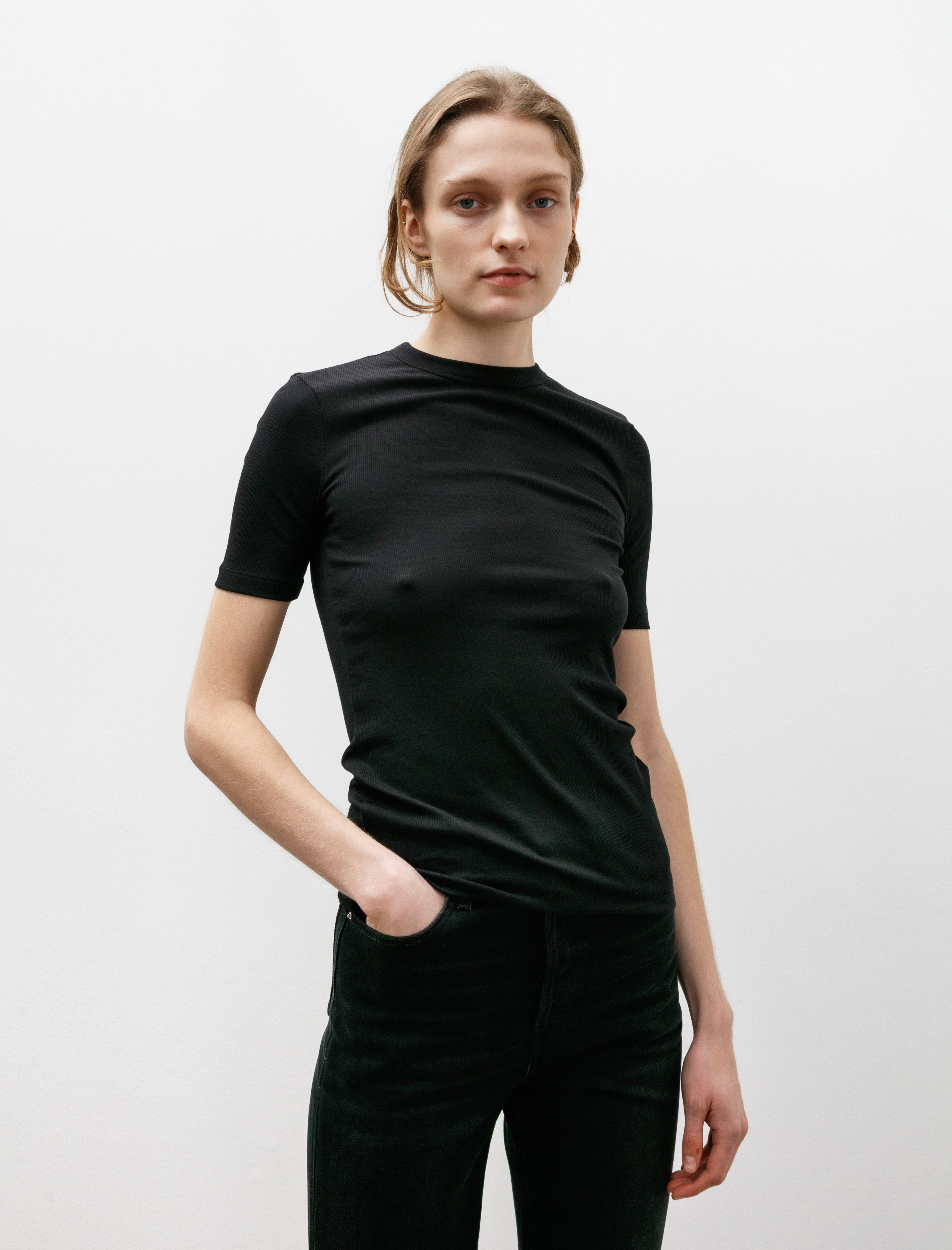 Totême Classic Rib Tee Black