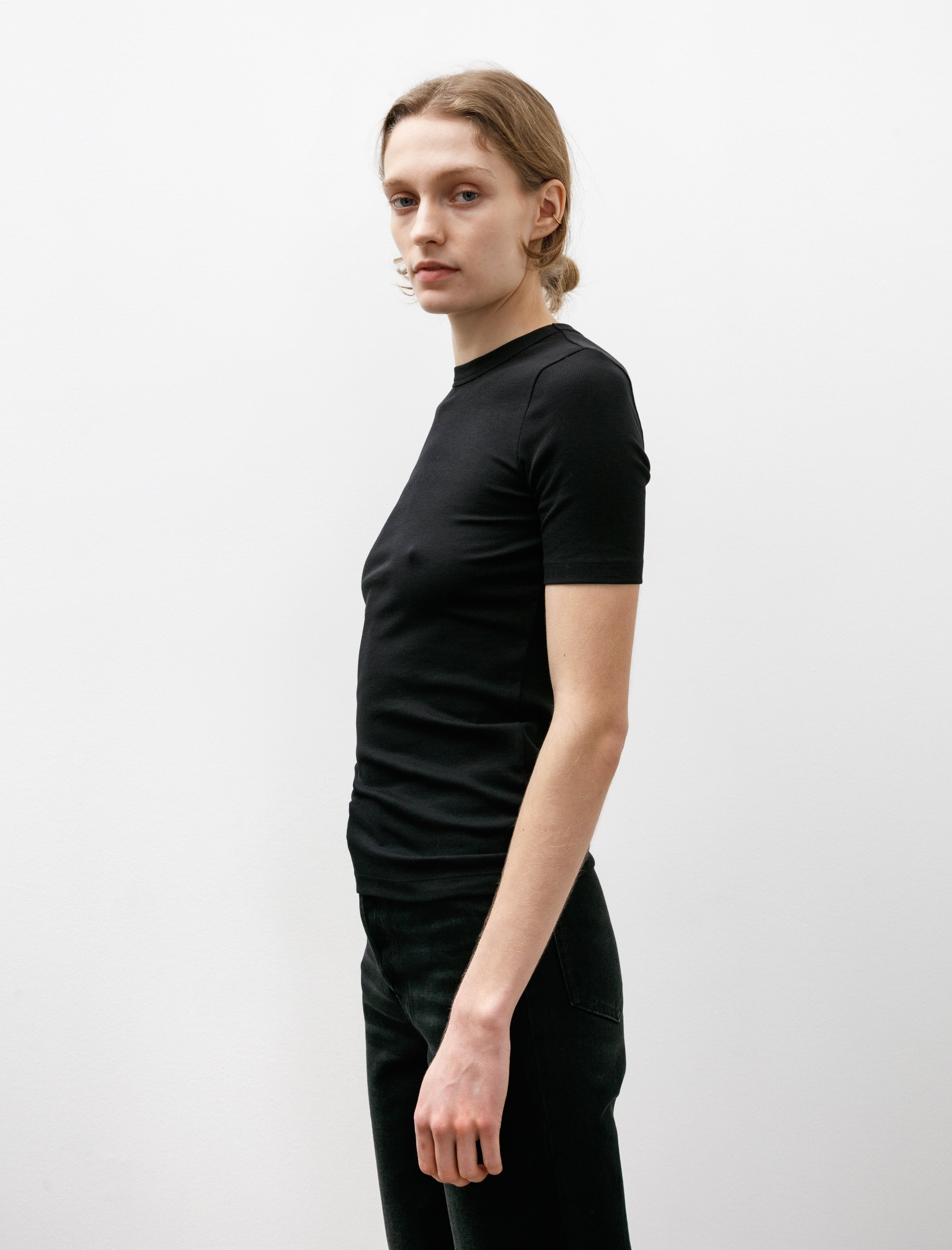 Totême Classic Rib Tee Black