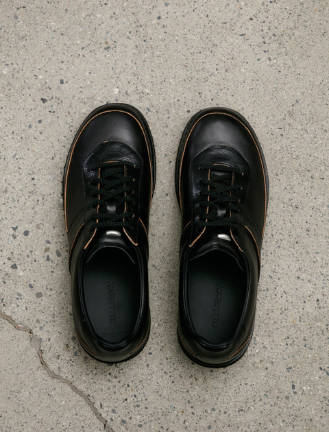 Our Legacy Ten Pin Shoe Black Strike Leather