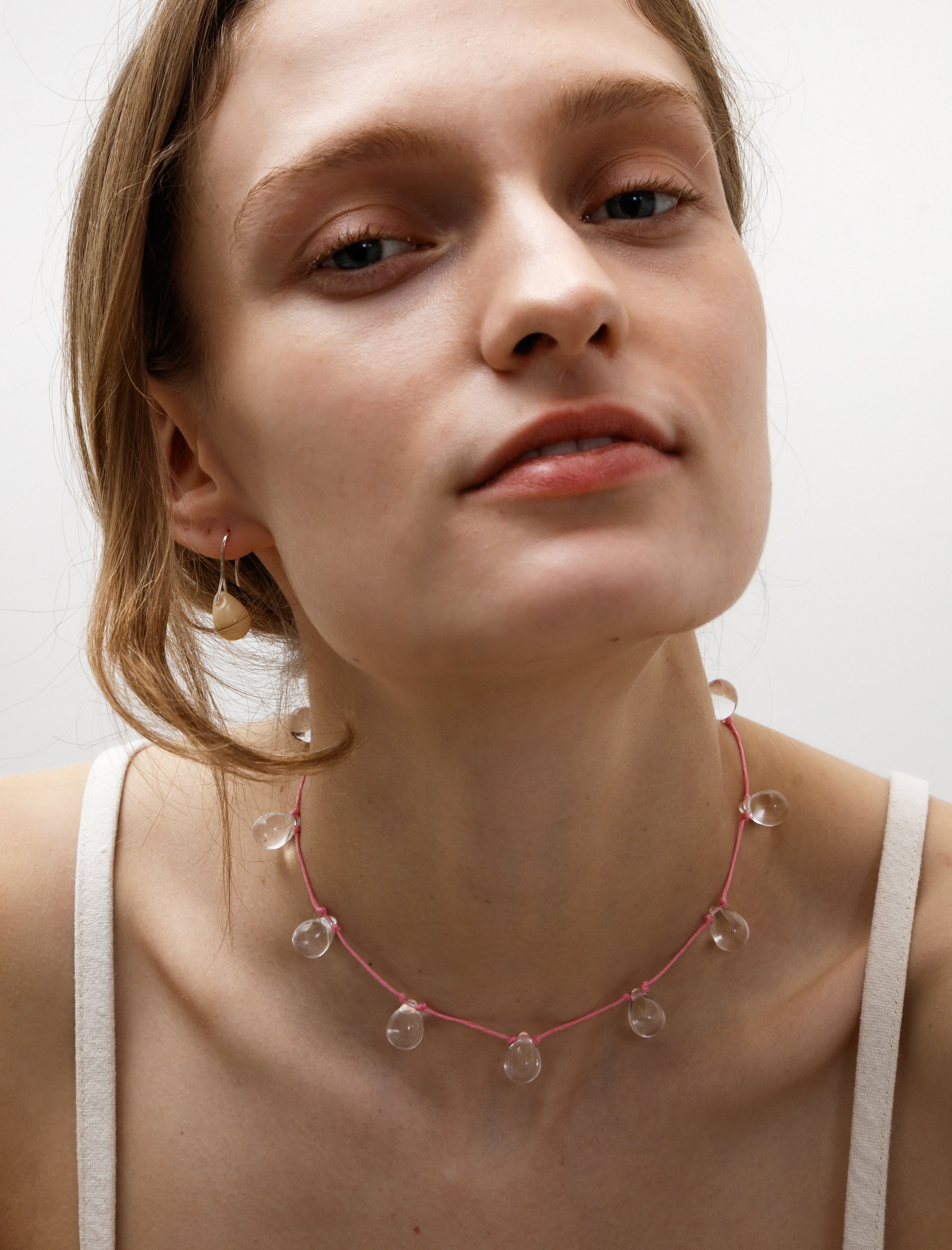 Sisi Joia Noue Necklace Clear/Pink