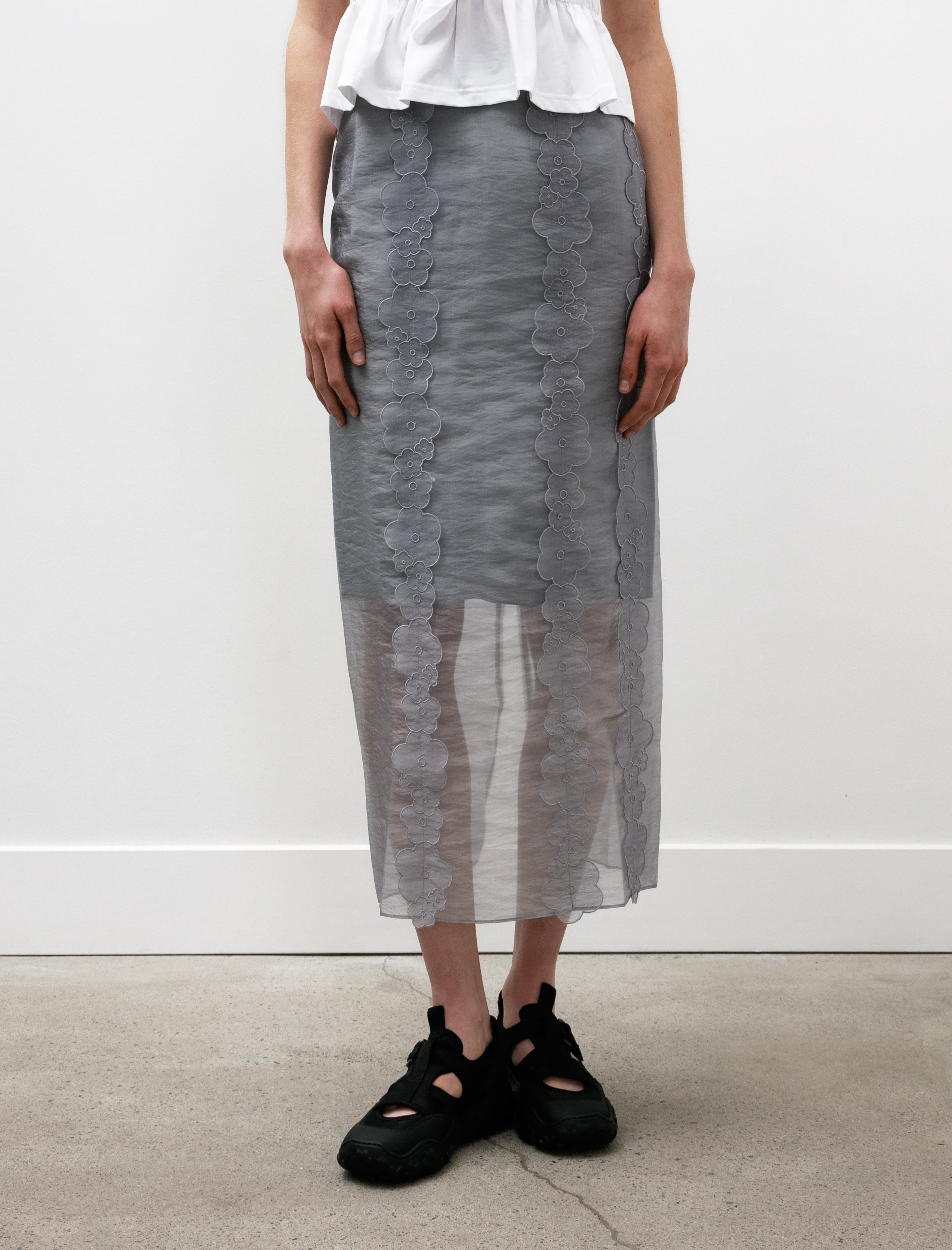 Cecilie Bahnsen Olympia Skirt Liquid Myrtia Grey