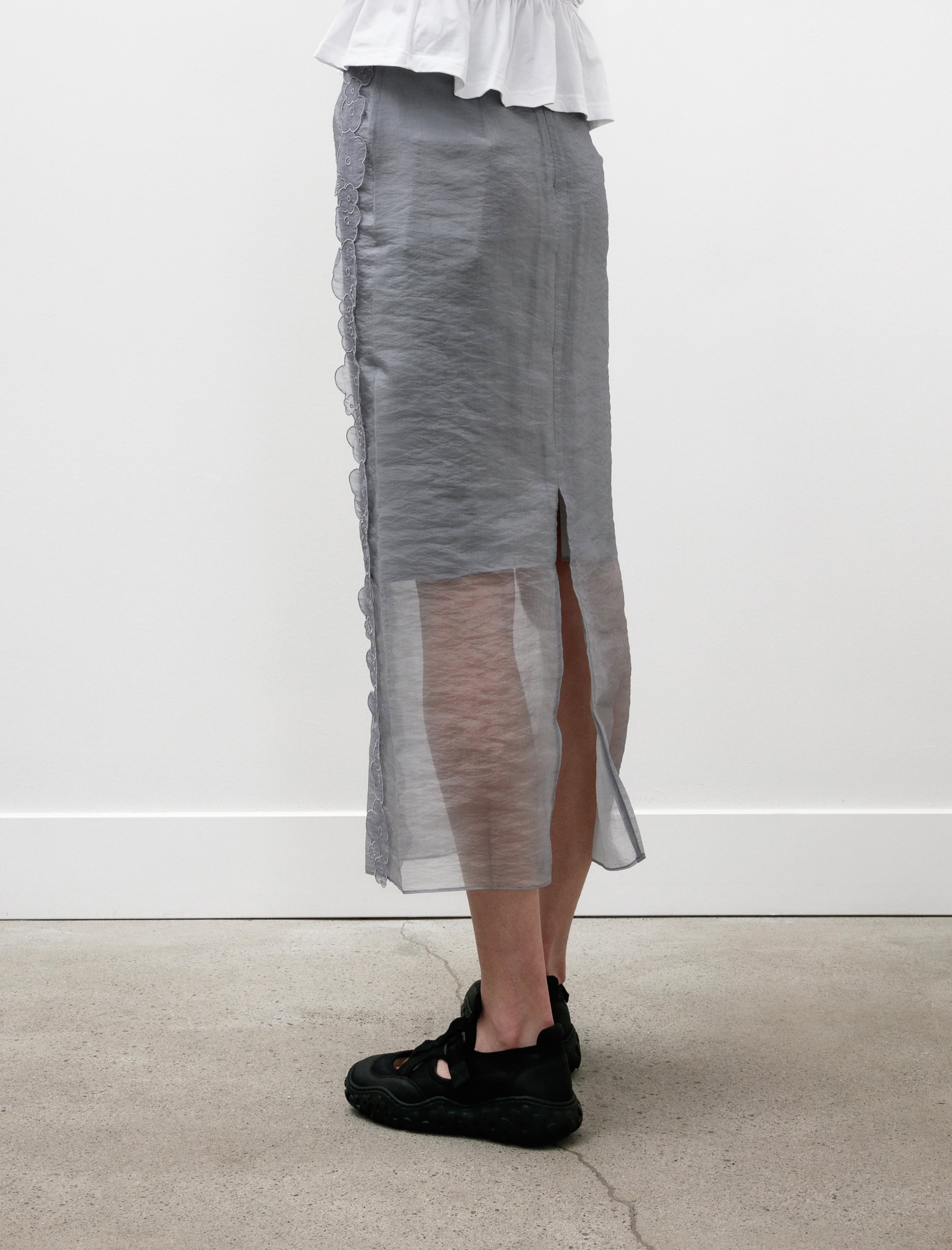 Cecilie Bahnsen Olympia Skirt Liquid Myrtia Grey