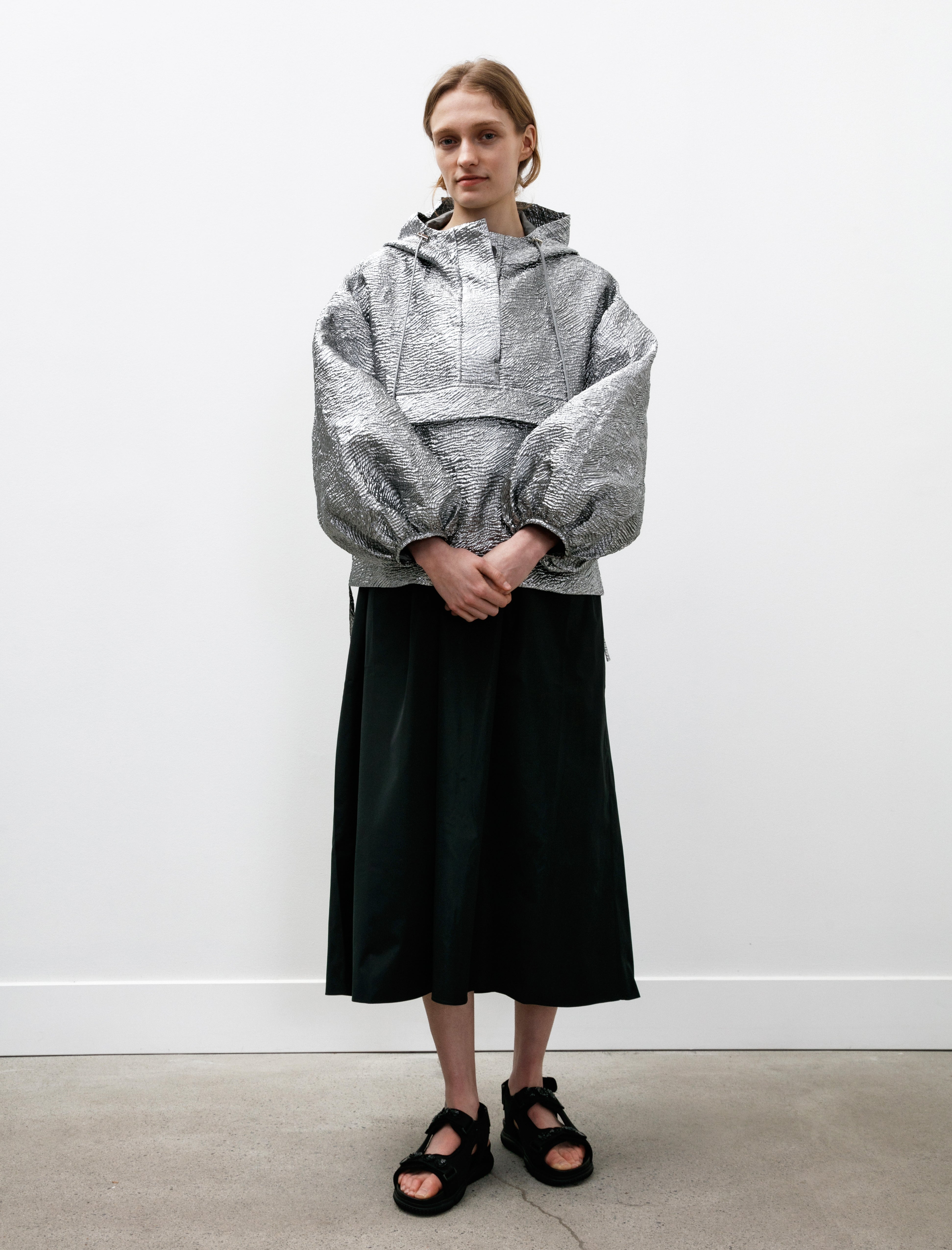 Cecilie Bahnsen Orion Kaze Matelassé Jacket Silver