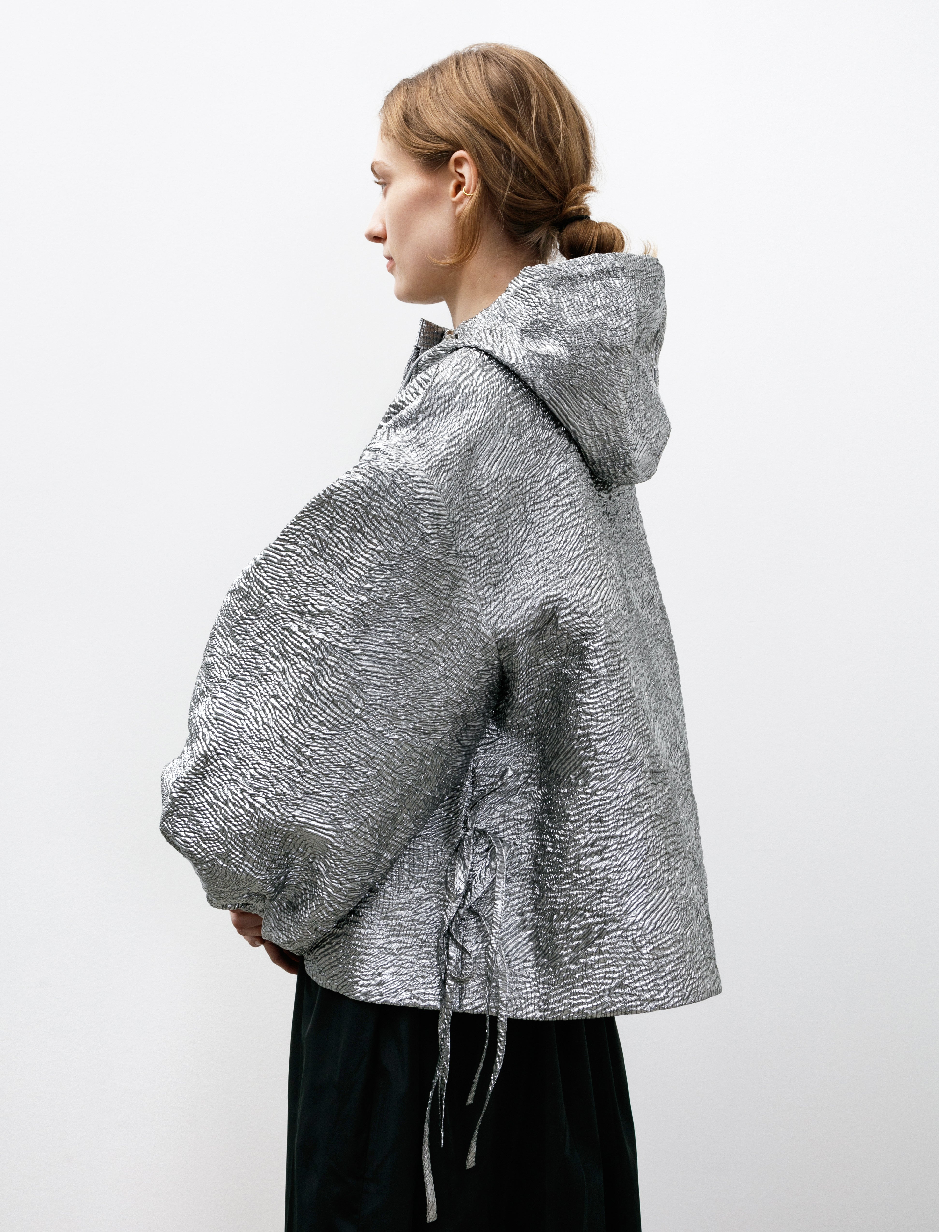 Cecilie Bahnsen Orion Kaze Matelassé Jacket Silver