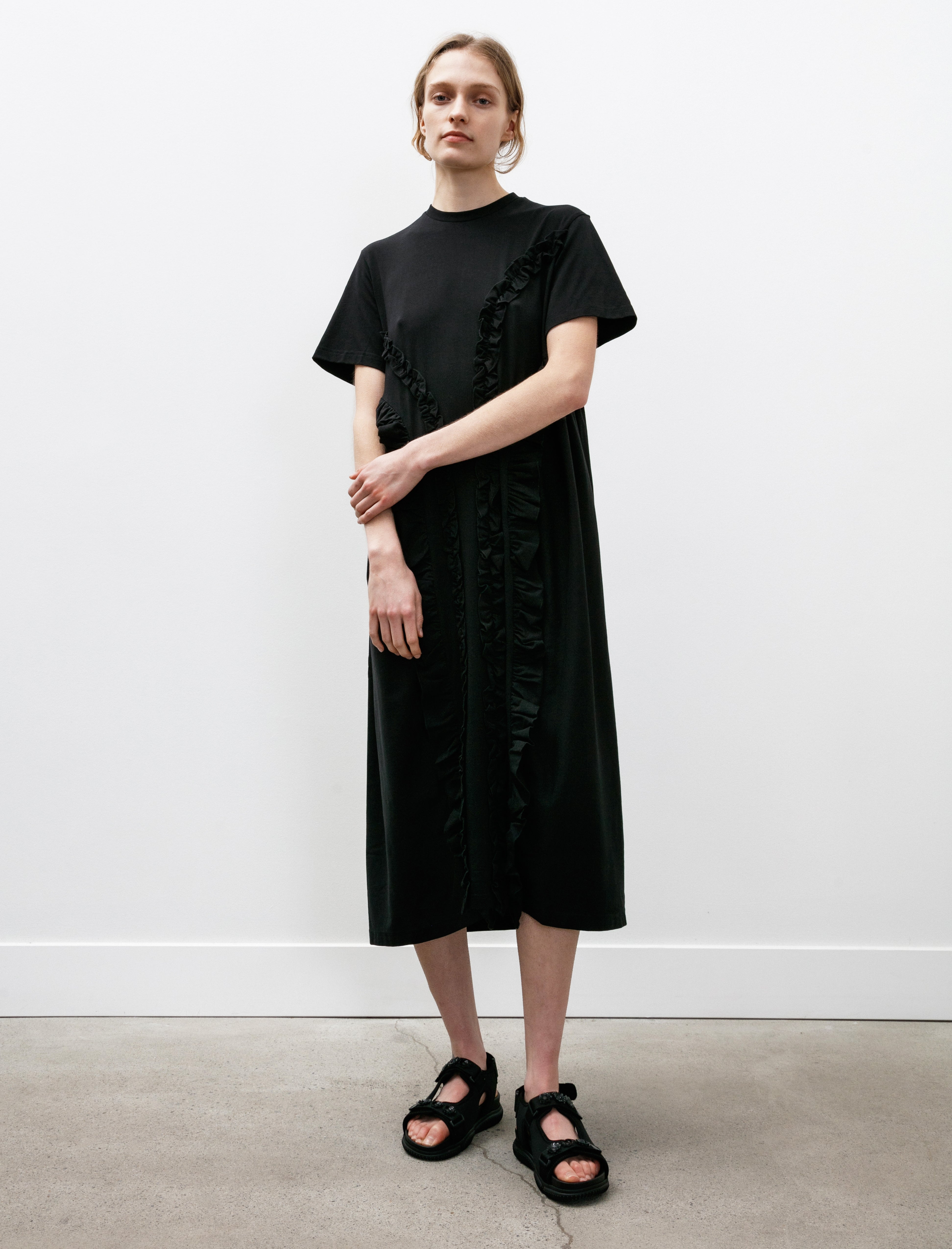 Cecilie Bahnsen Alaine Jersey Dress Black