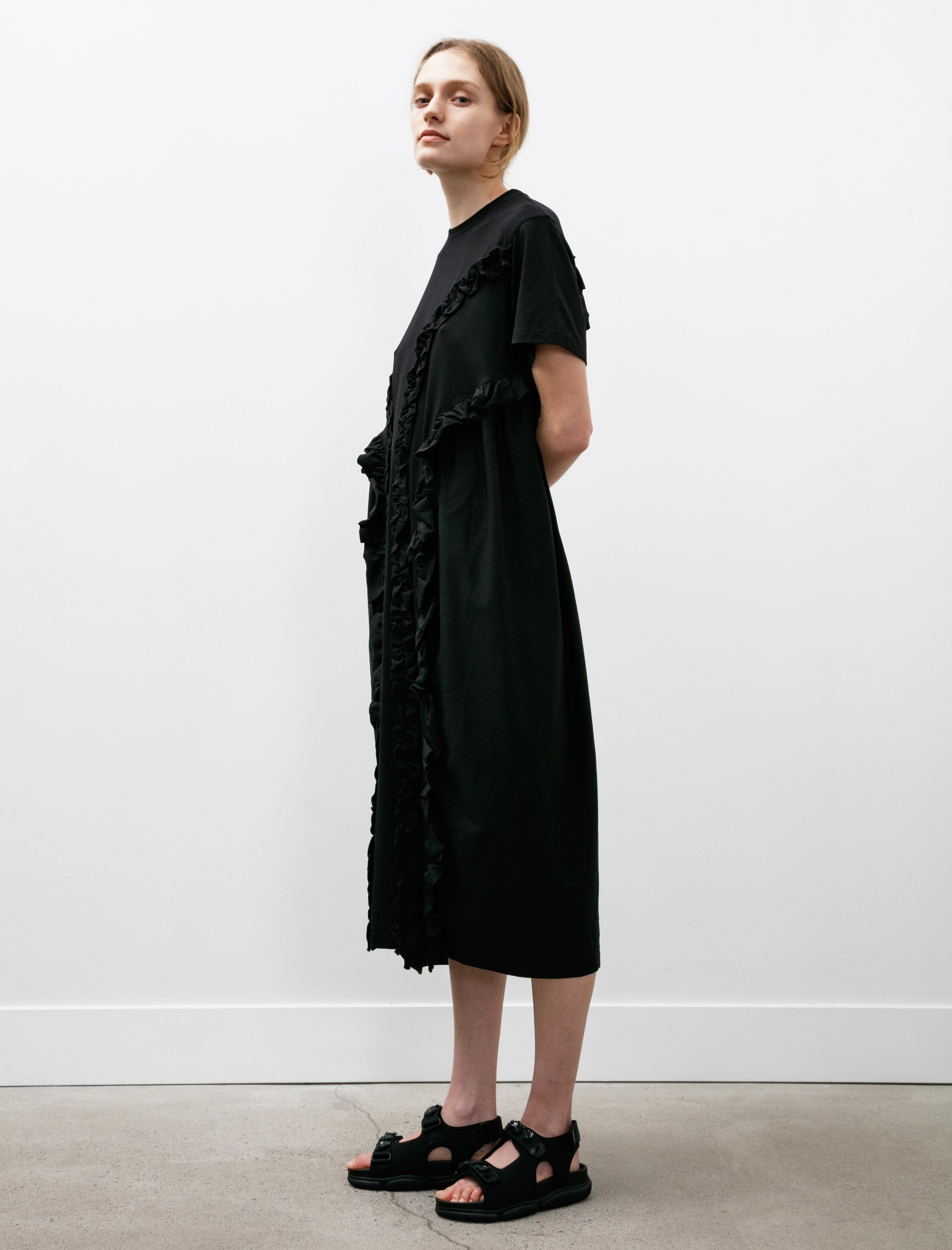 Cecilie Bahnsen Alaine Jersey Dress Black