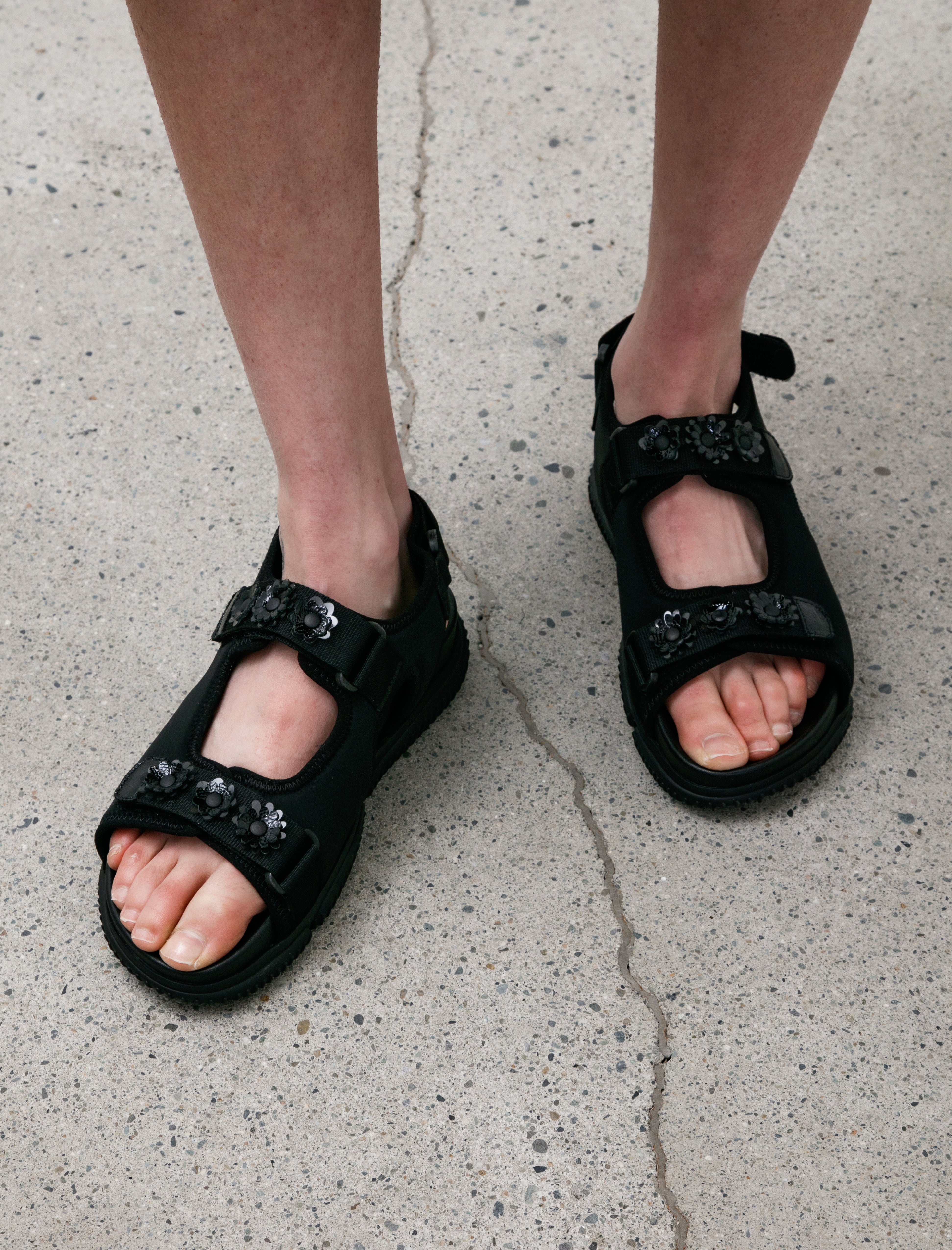 Cecilie Bahnsen Valeria Neoprene Sandal Black