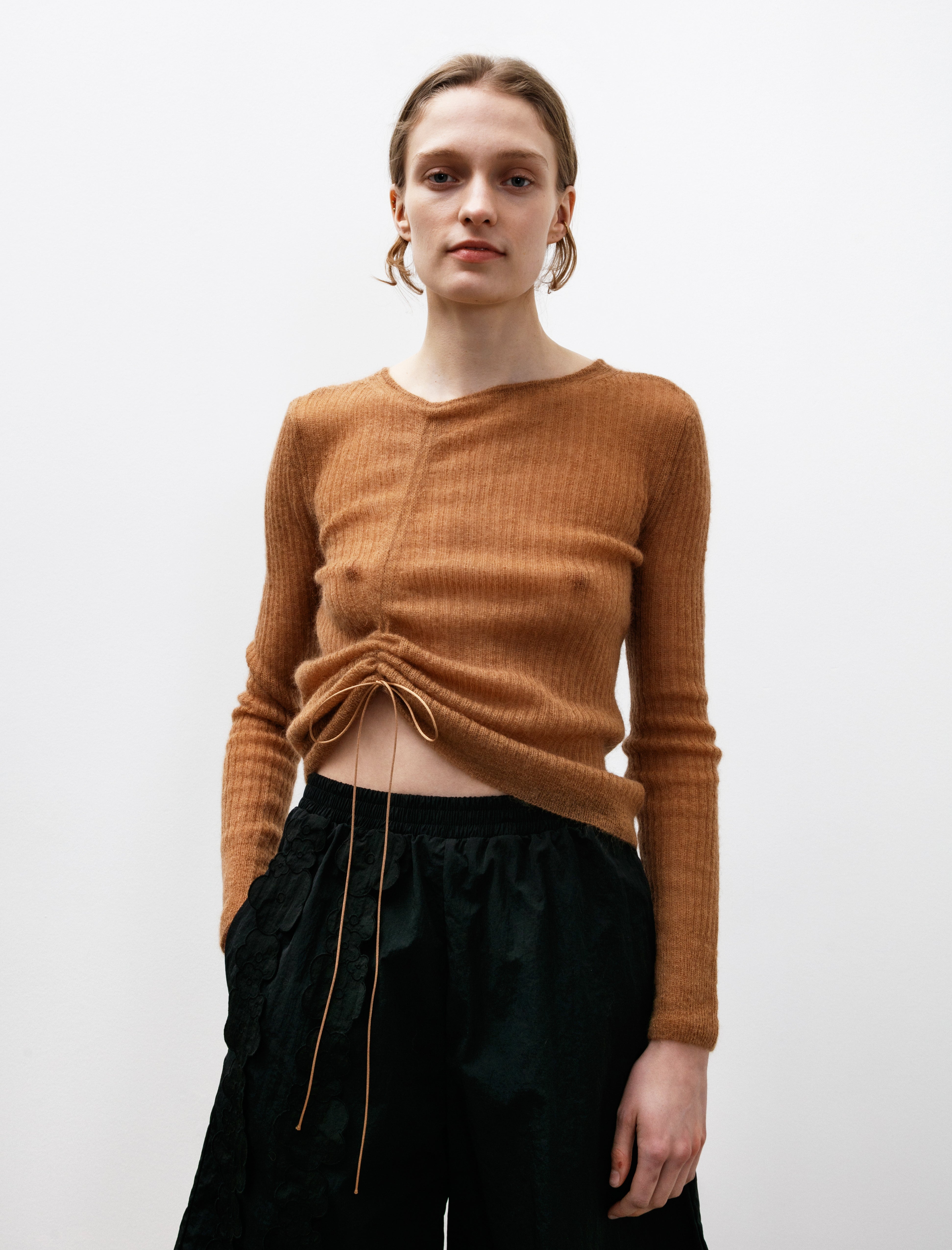 Cecilie Bahnsen Ussi Mohair Pullover Chestnut