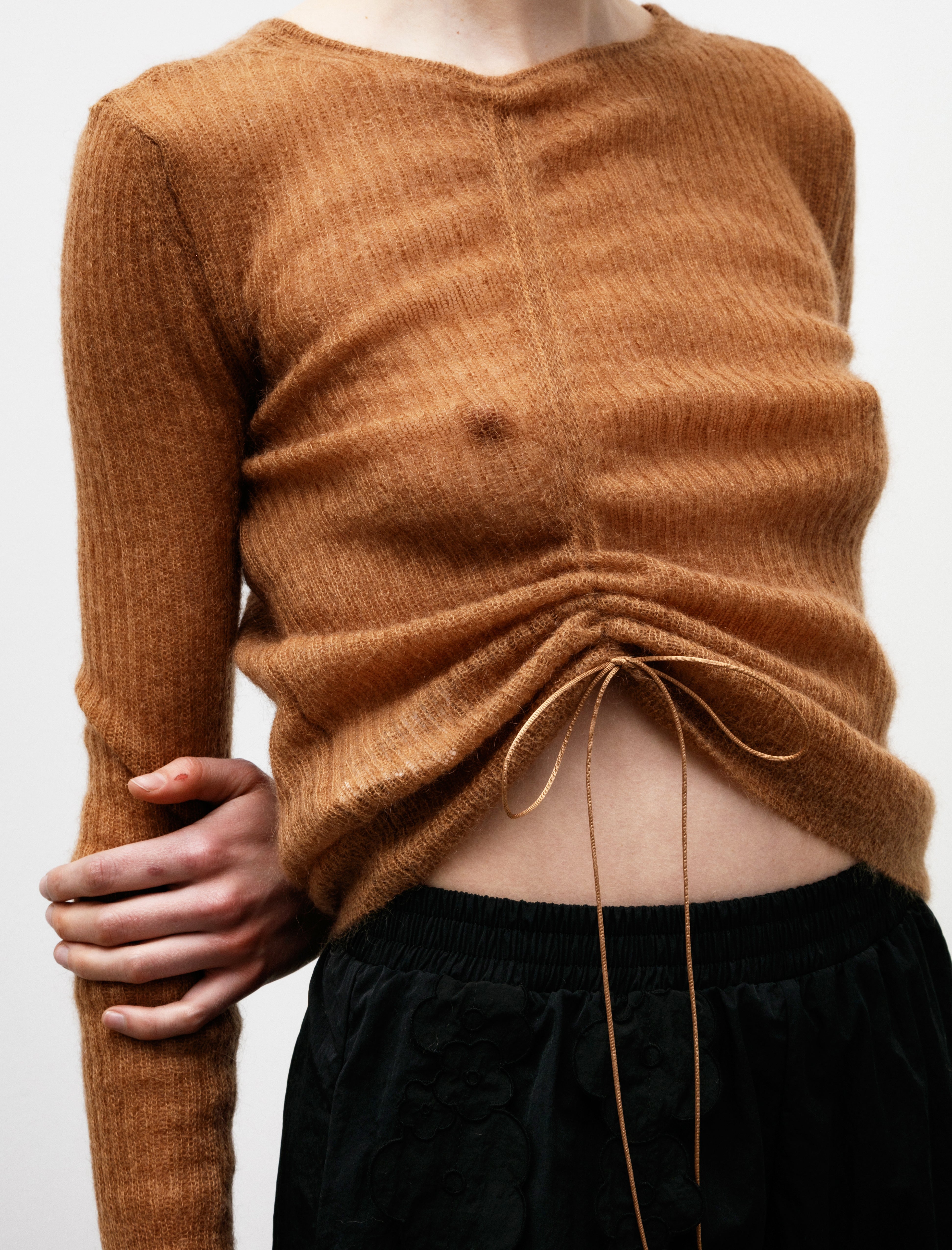 Cecilie Bahnsen Ussi Mohair Pullover Chestnut