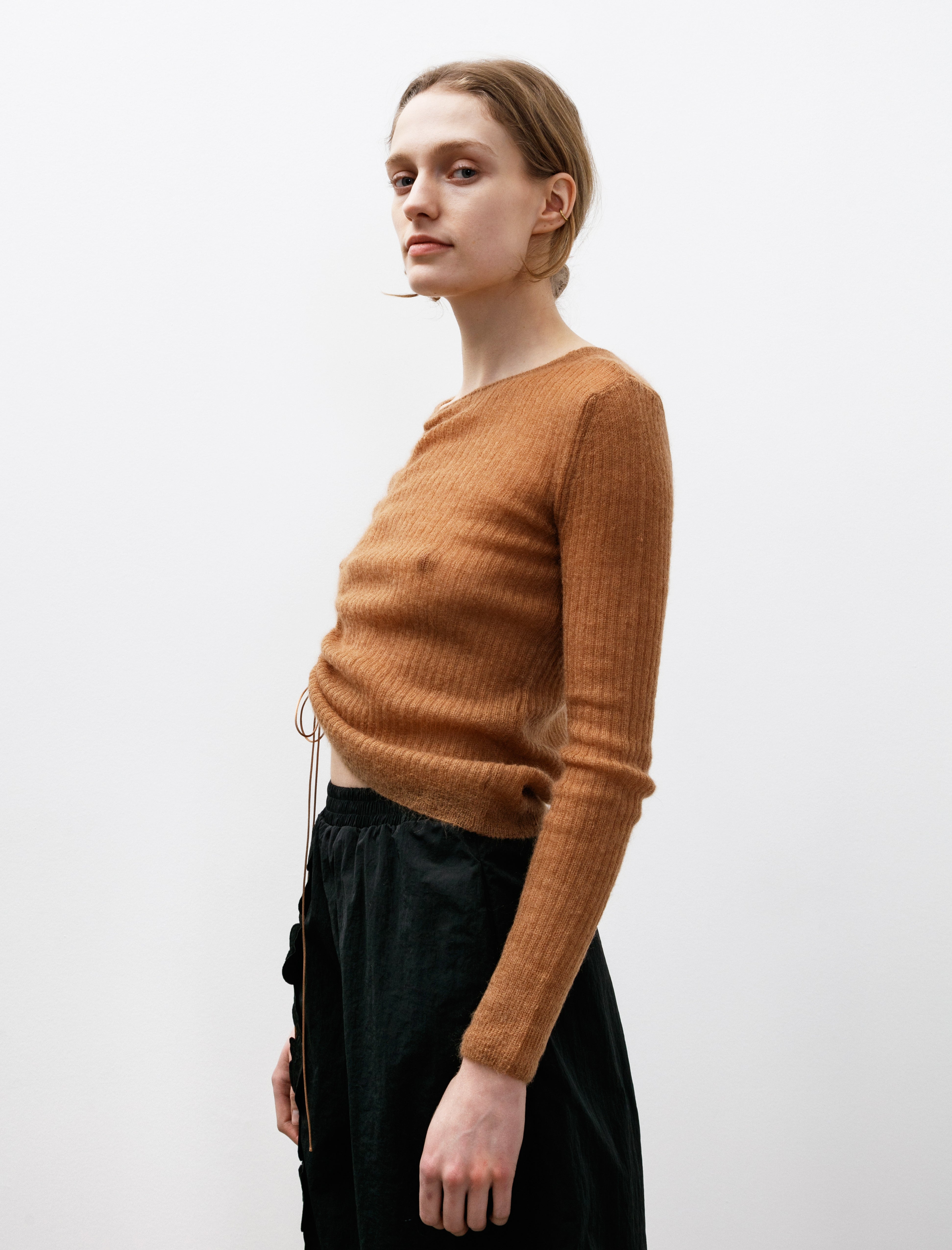 Cecilie Bahnsen Ussi Mohair Pullover Chestnut