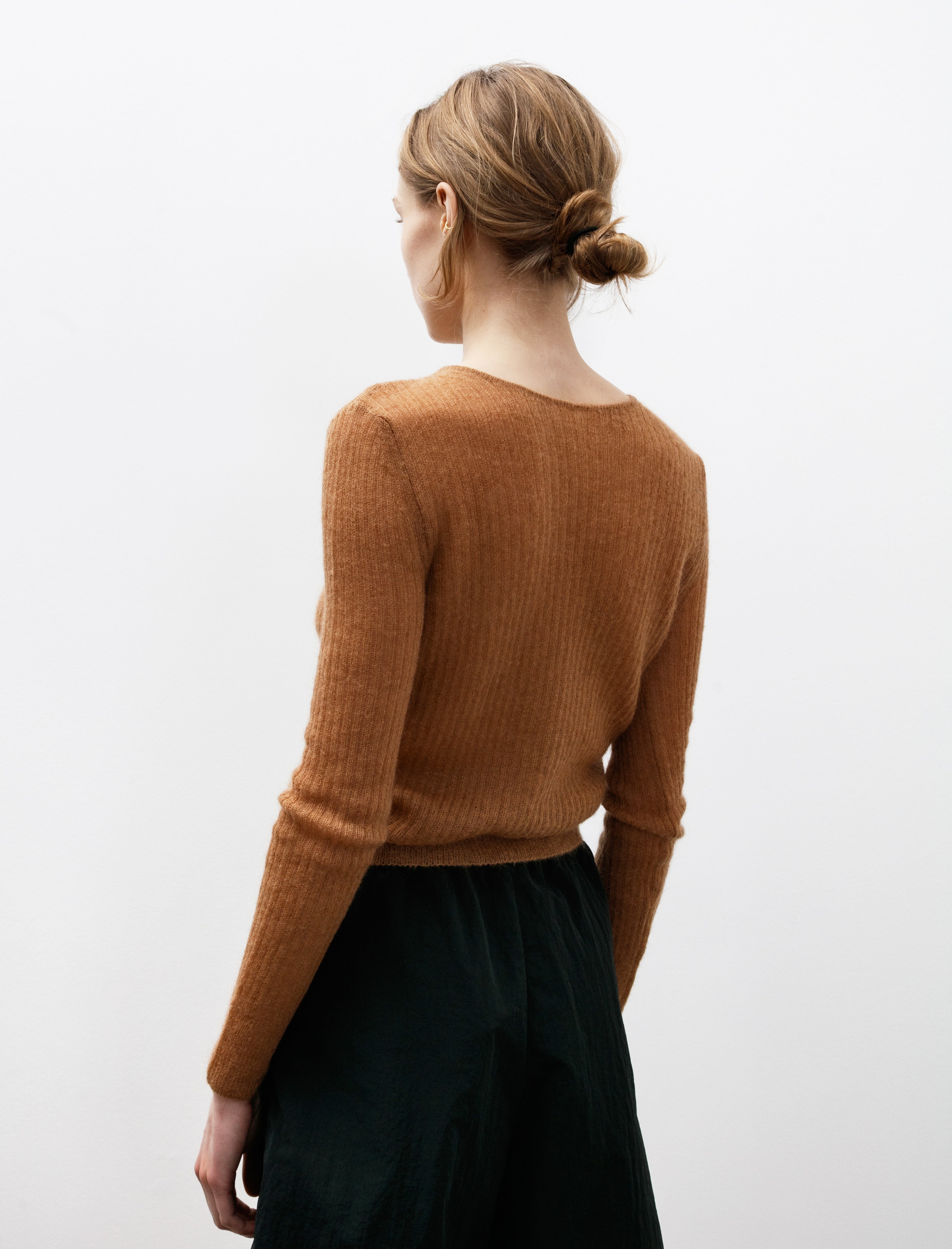 Cecilie Bahnsen Ussi Mohair Pullover Chestnut