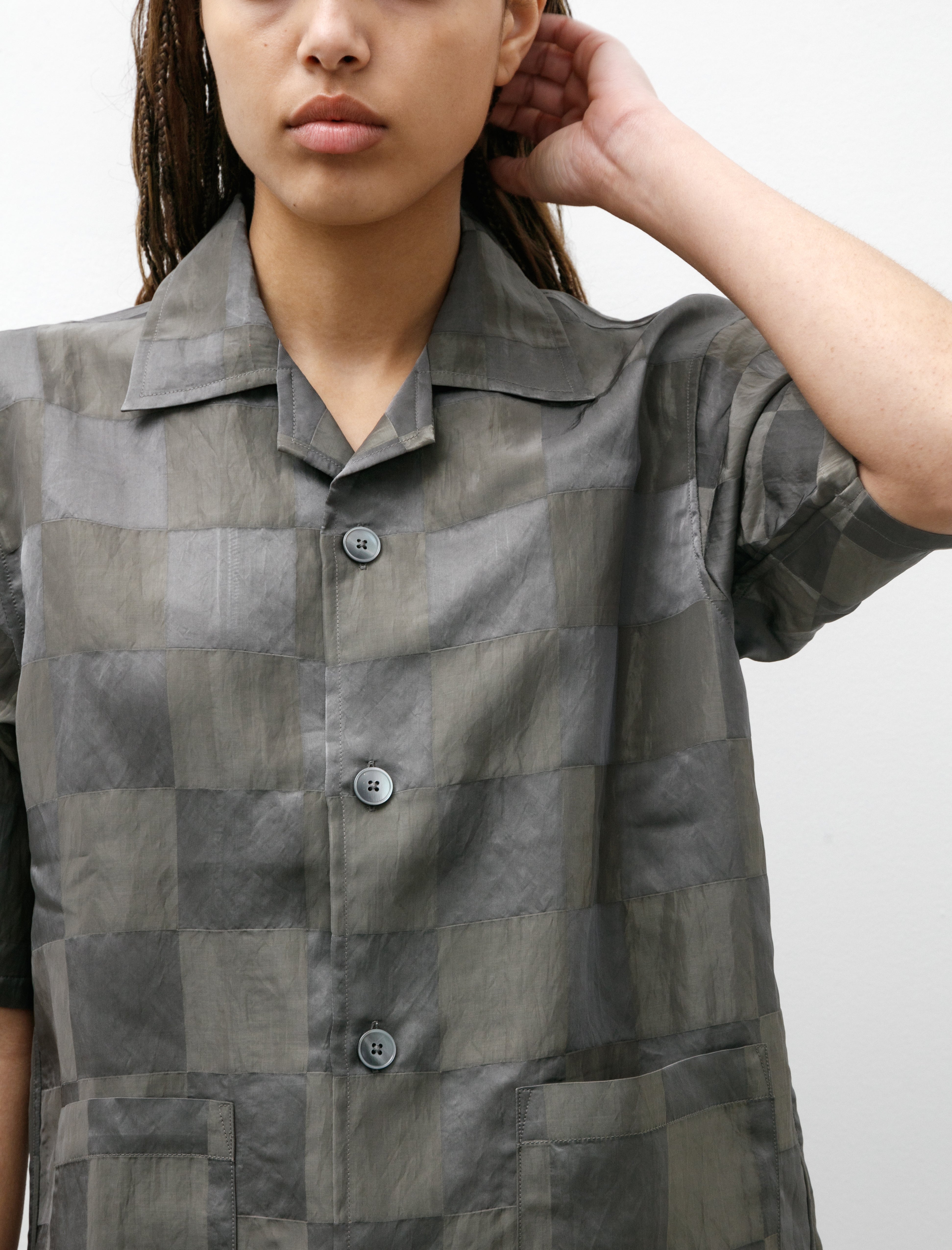 Needles Cabana Shirt Grey Checker