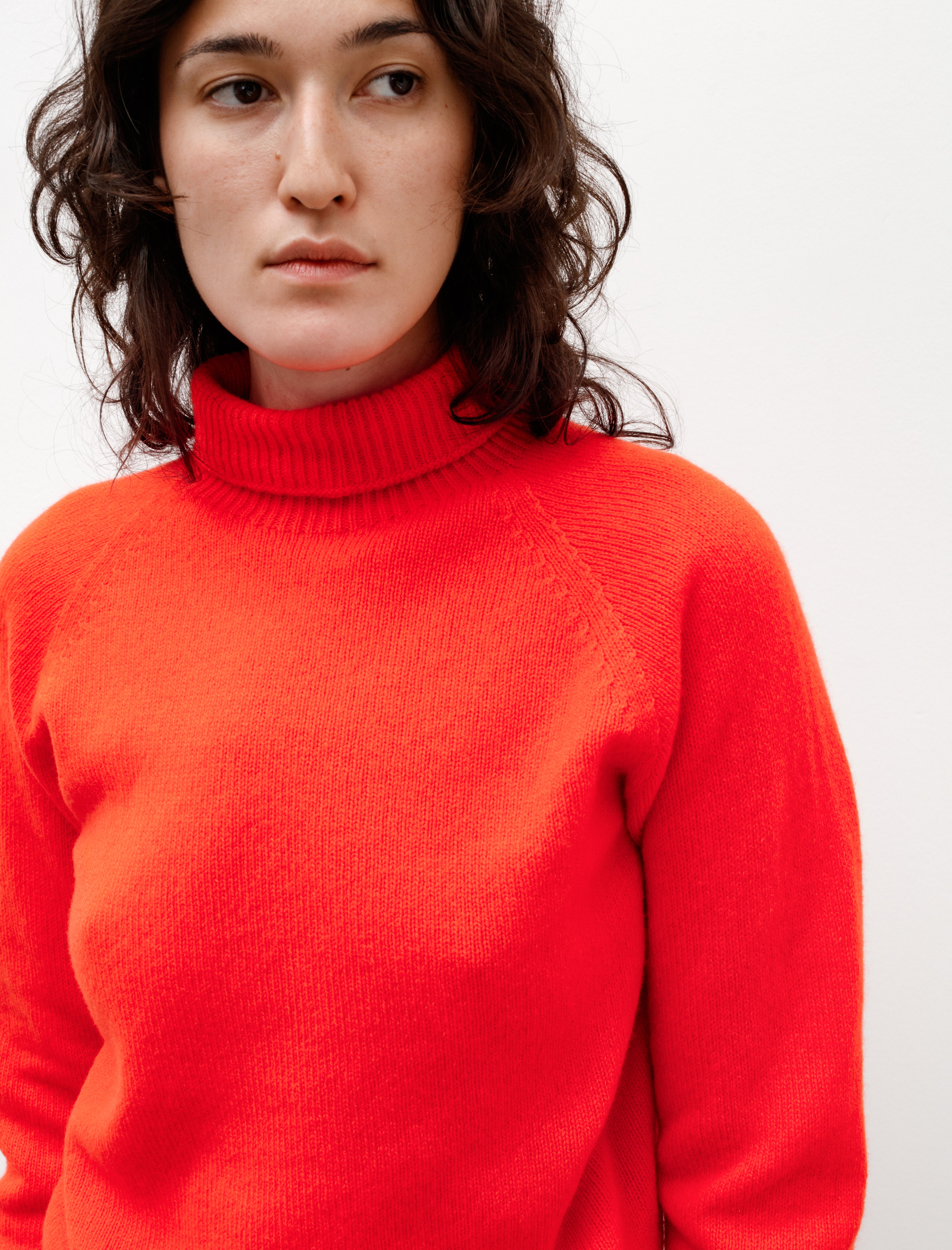 Sunspel Funnel Neck Jumper Magma