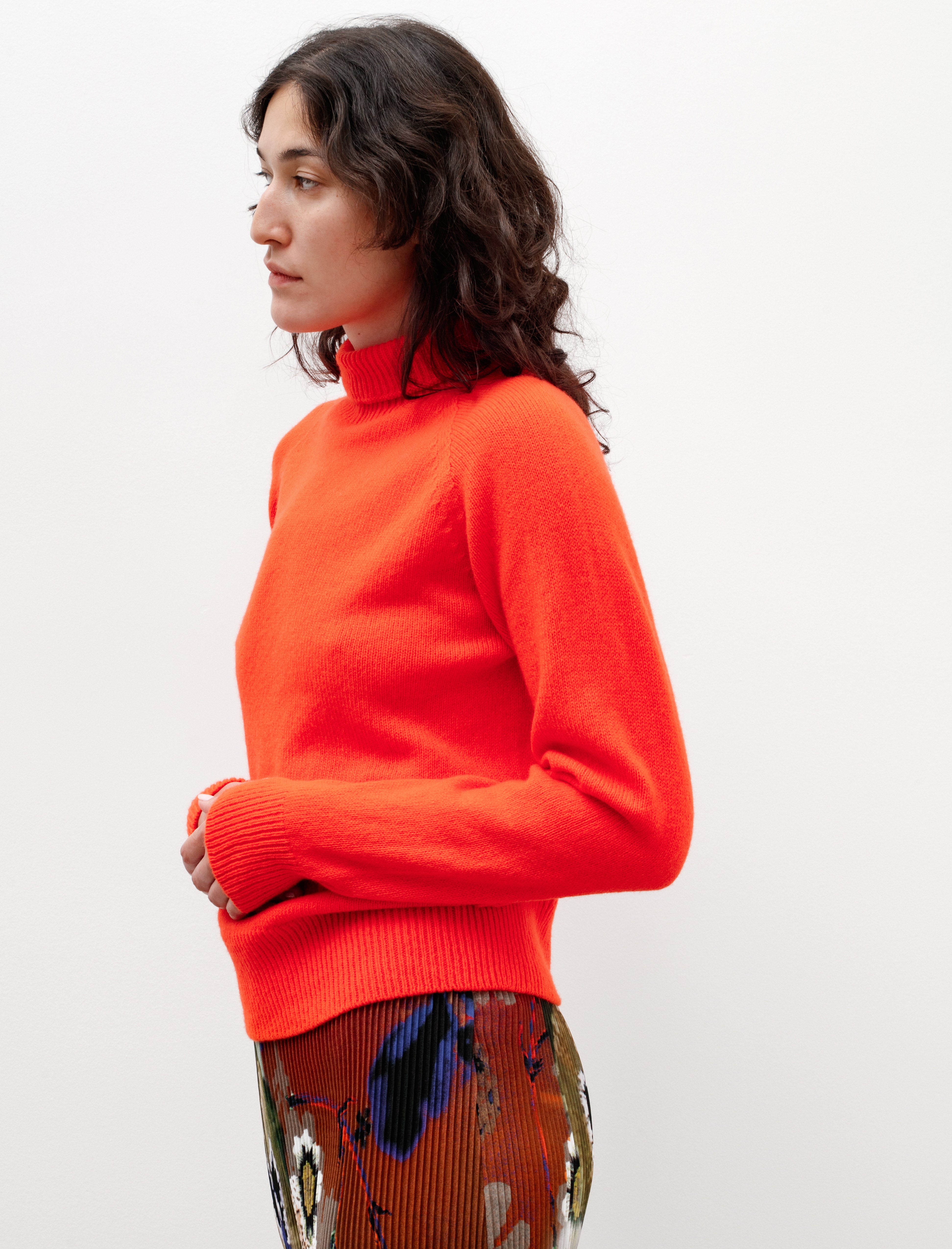 Sunspel Funnel Neck Jumper Magma