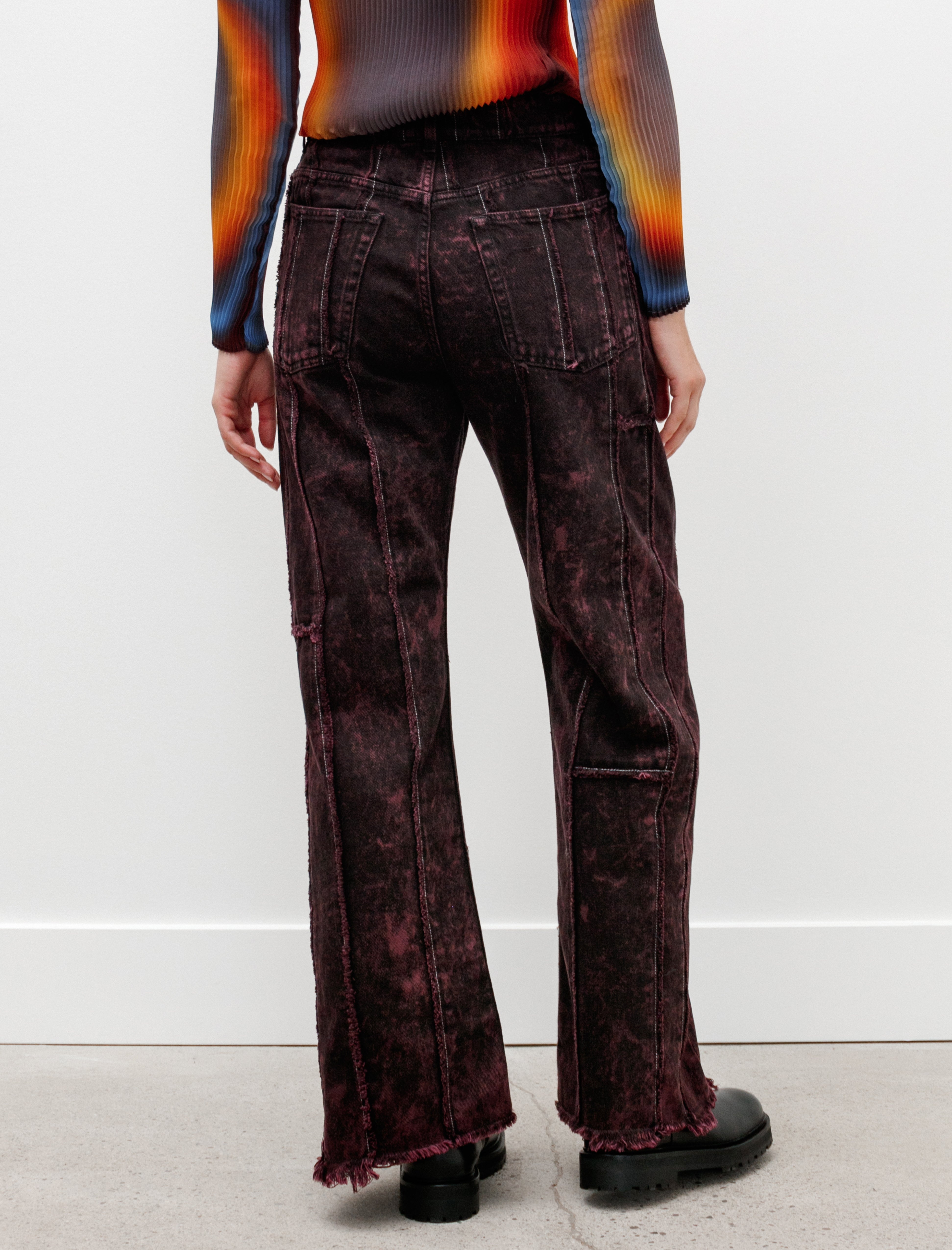 Acne Studios 2021 Loose Fit Jeans Black/Red Wine