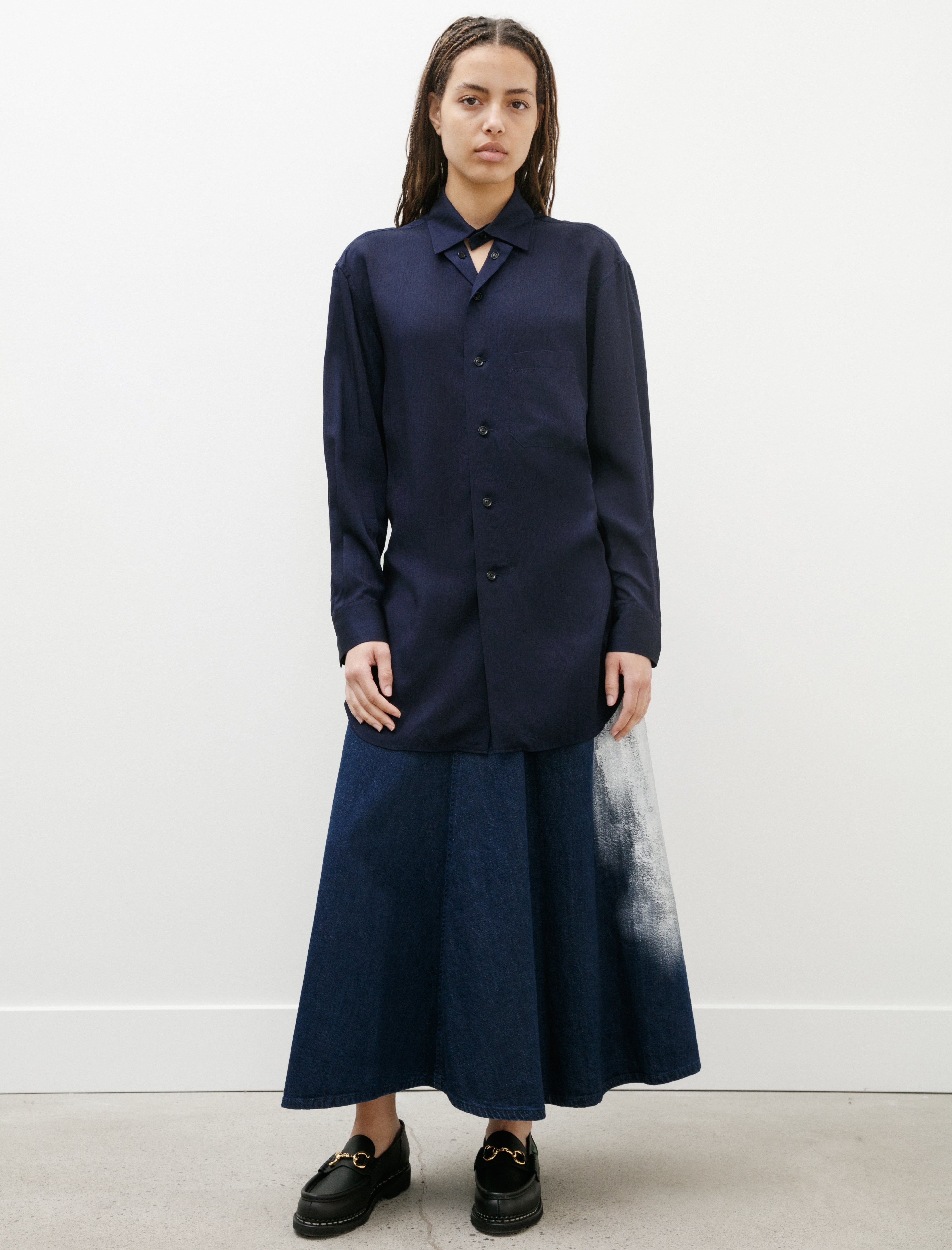 Y's by Yohji Yamamoto Keyhole Work Shirt Indigo