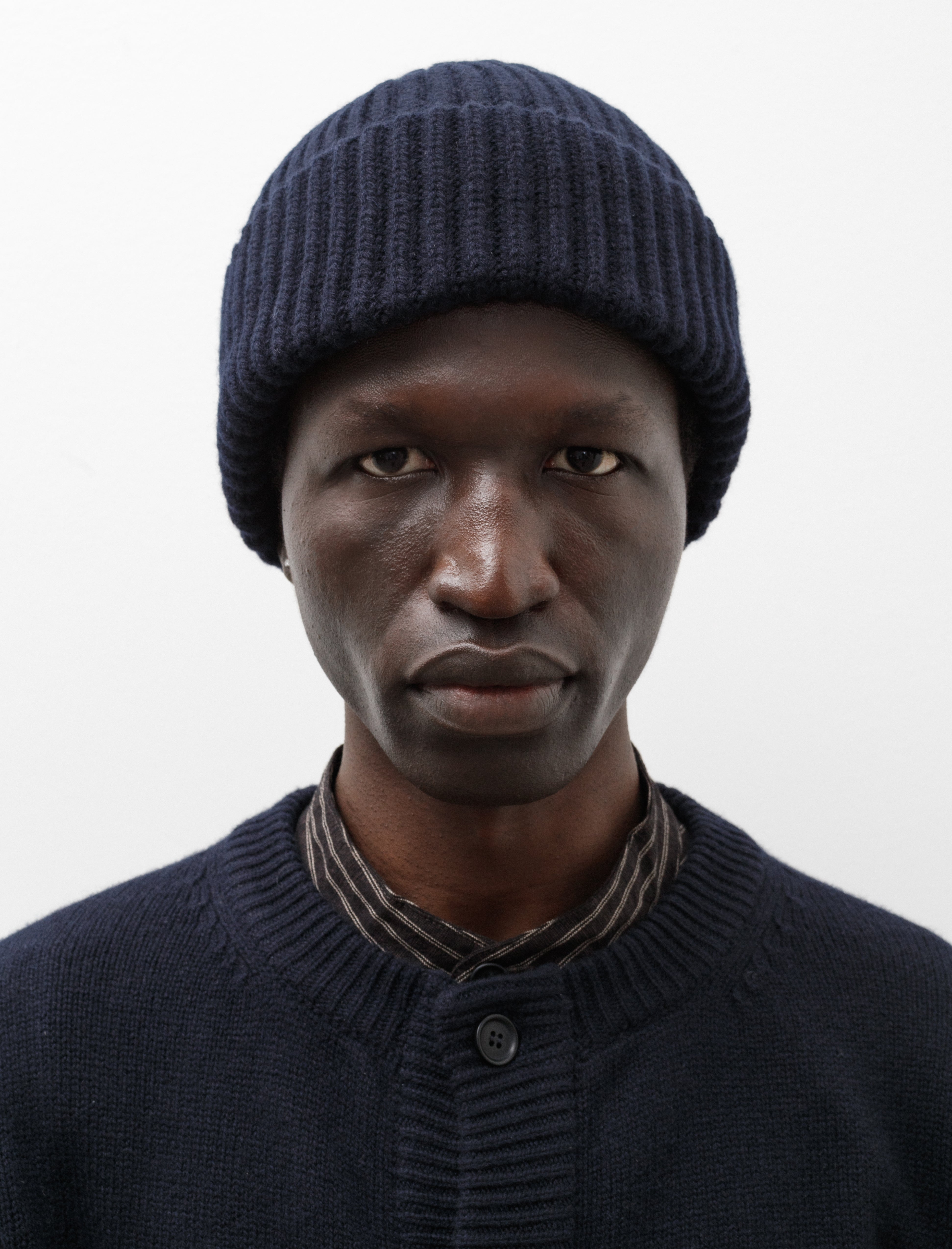 Evan Kinori Knit Hat Cashmere Lambswool Navy – Neighbour