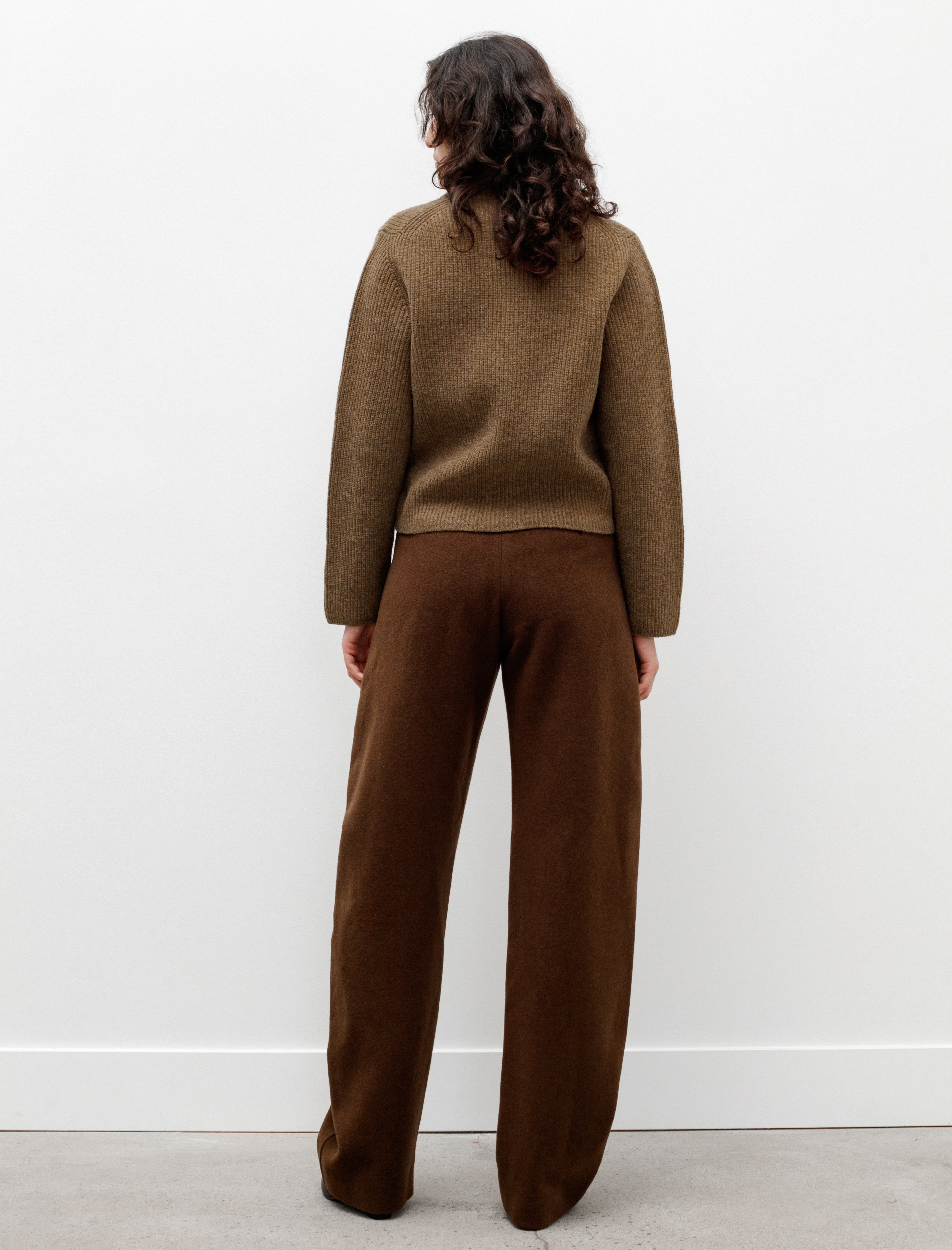 Lemaire Curved Pants Dark Tobacco