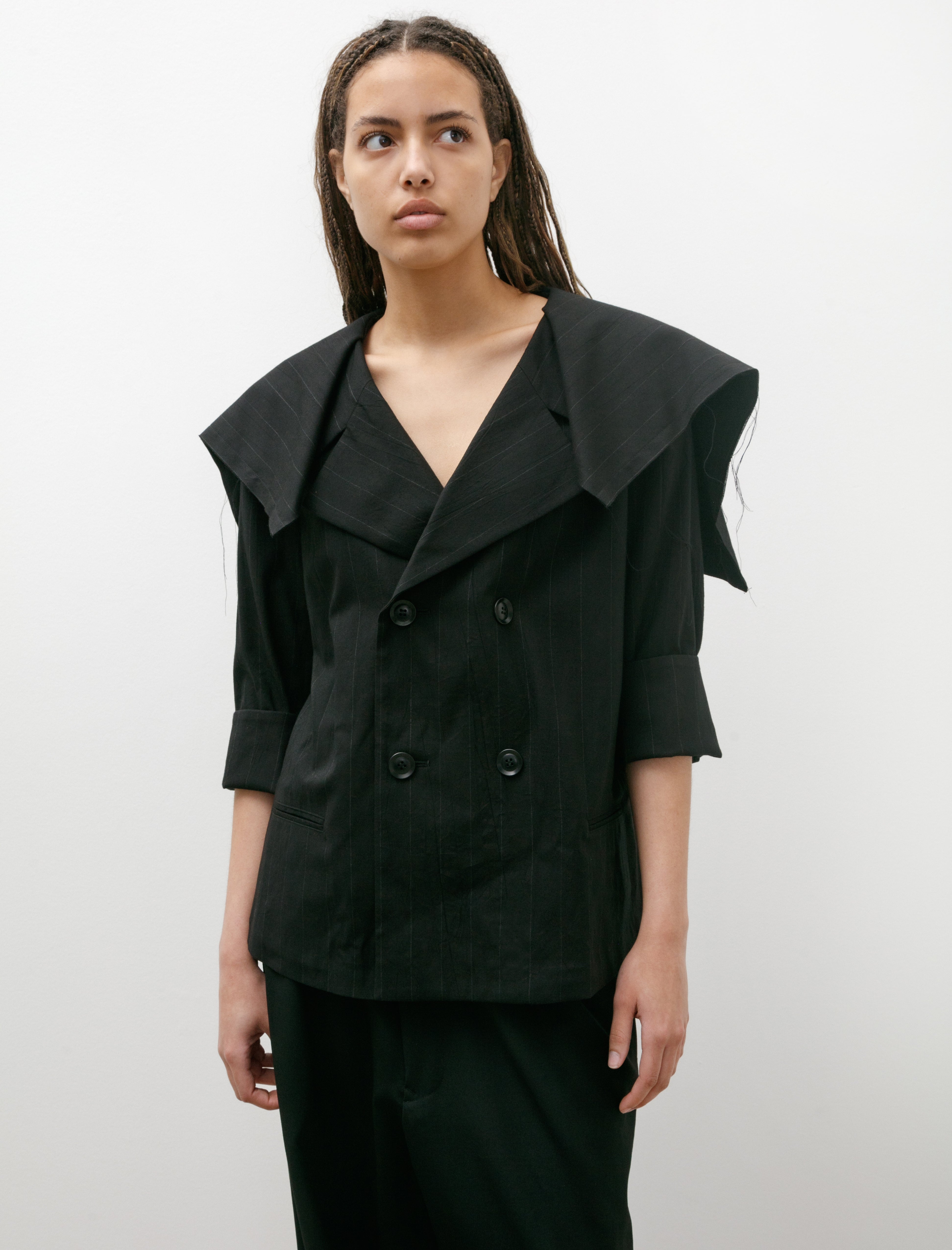 Y's by Yohji Yamamoto Sailor Collar Jacket Black