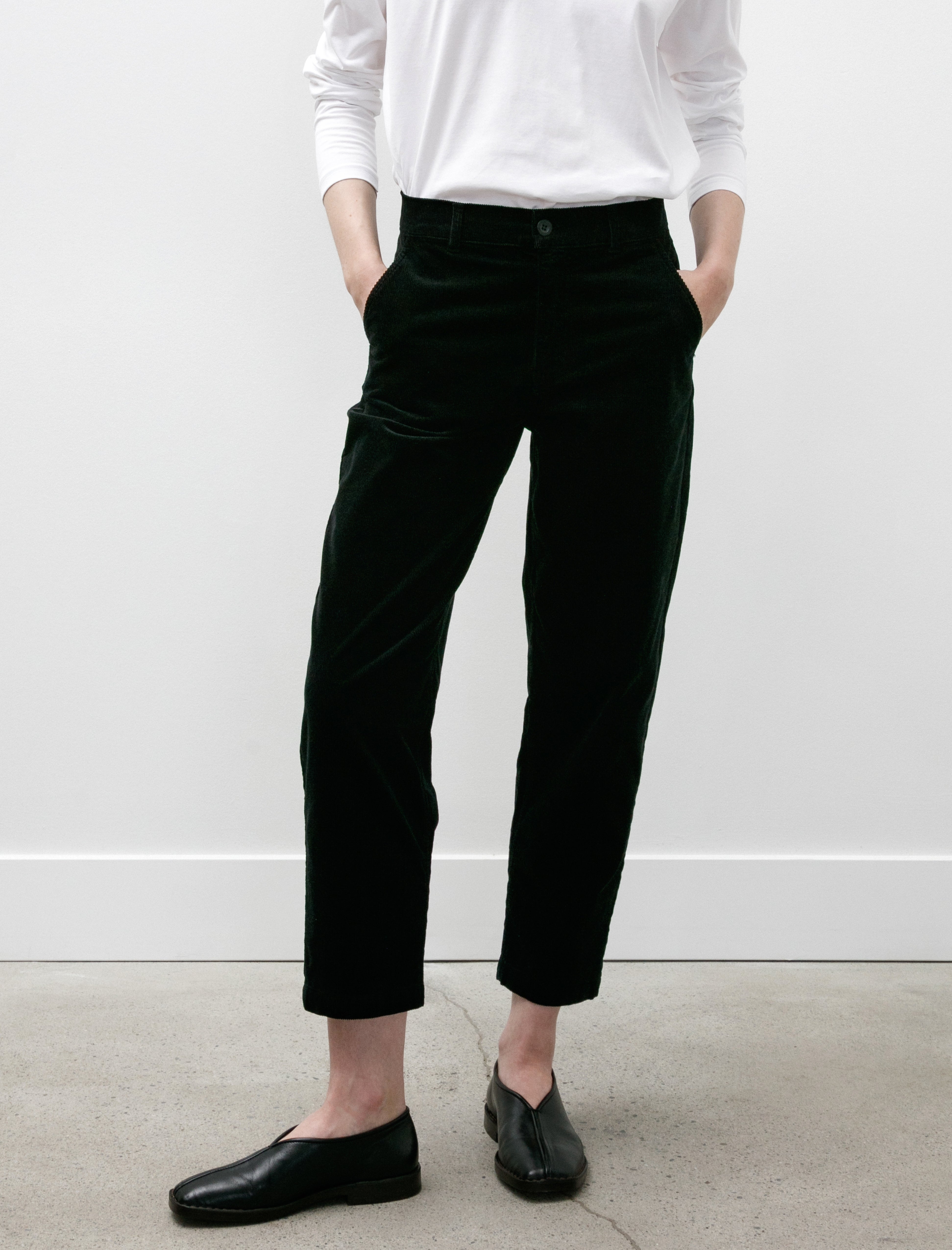 Sunspel Tapered Trousers Black