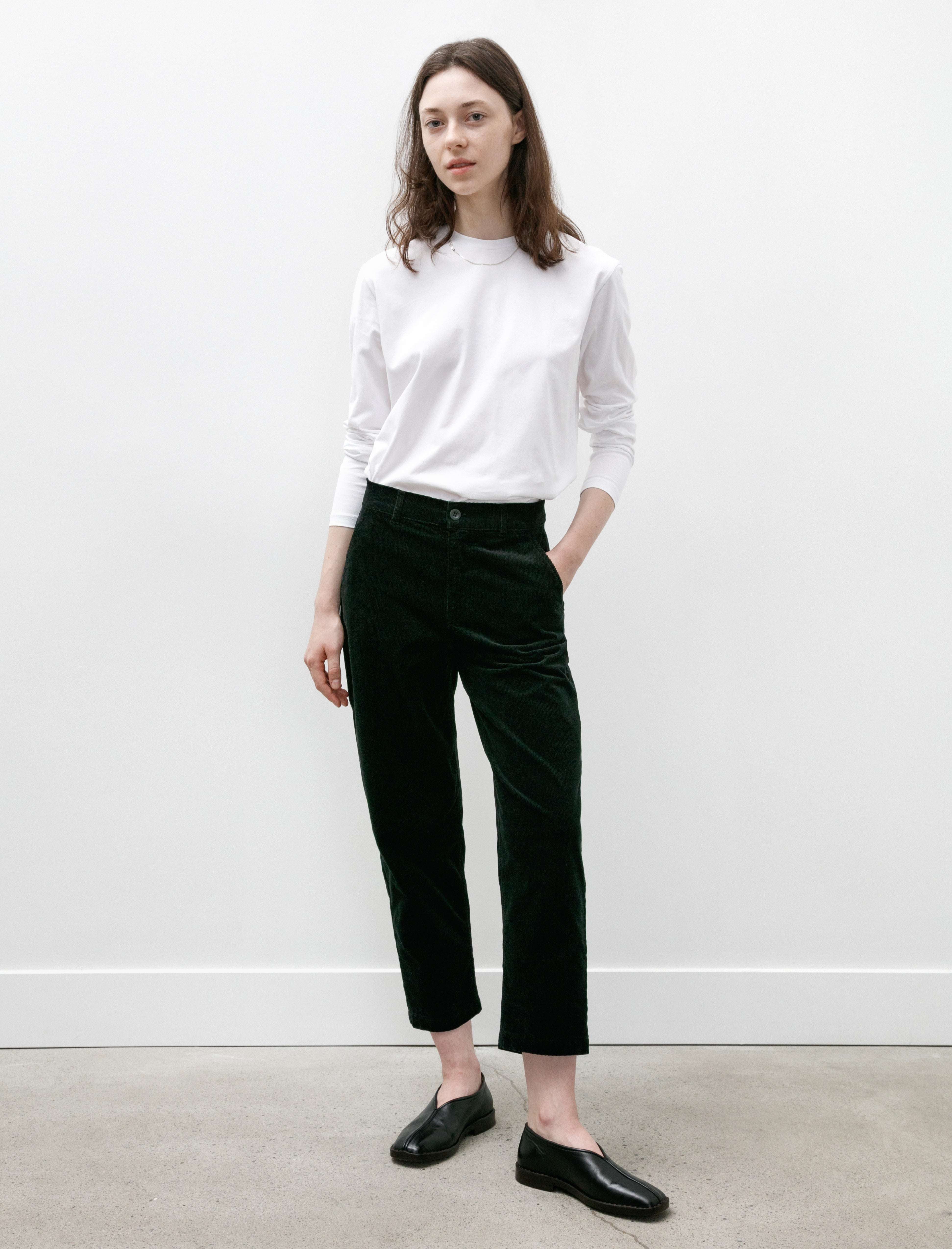 Sunspel Tapered Trousers Black