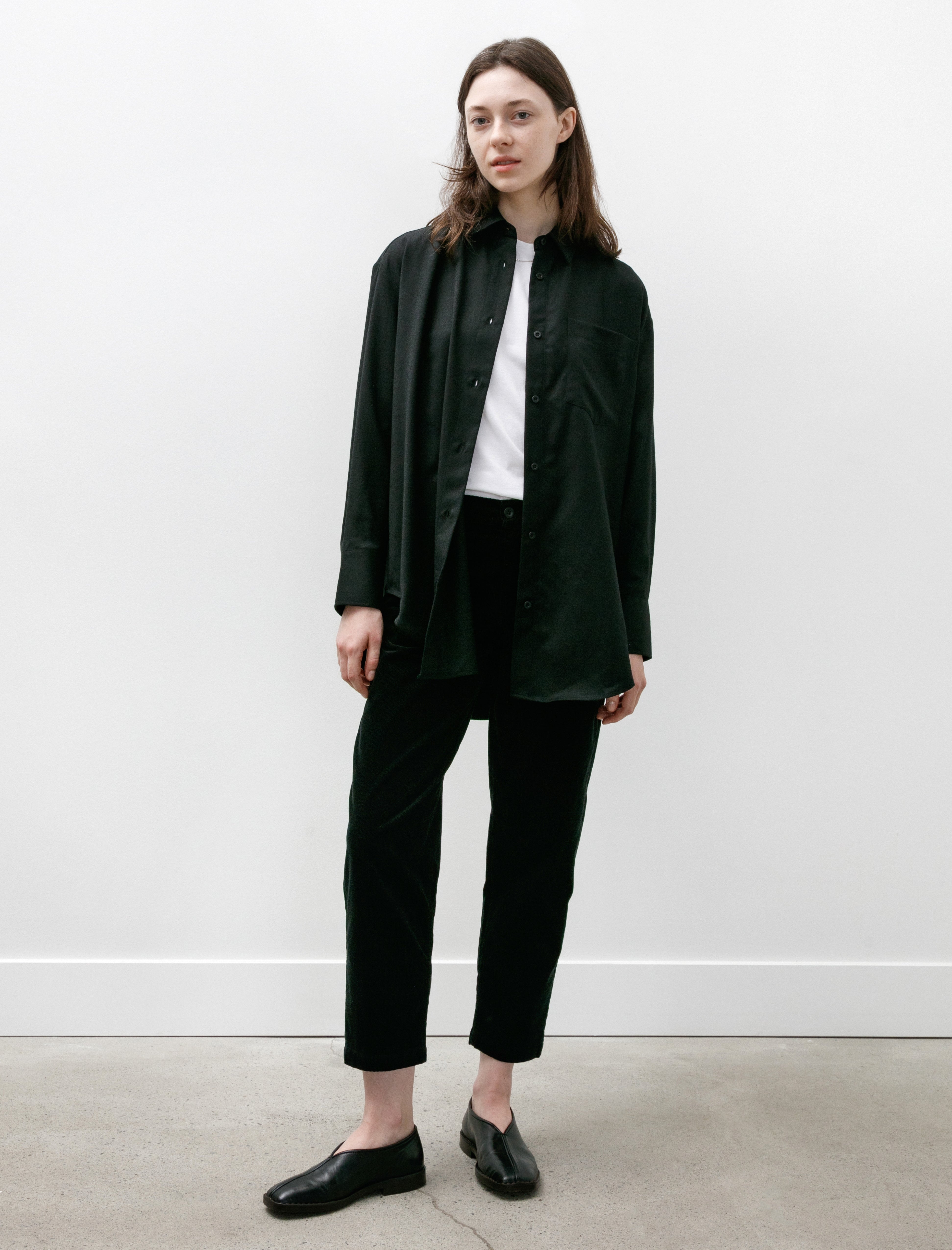 Sunspel Oversized Shirt Black