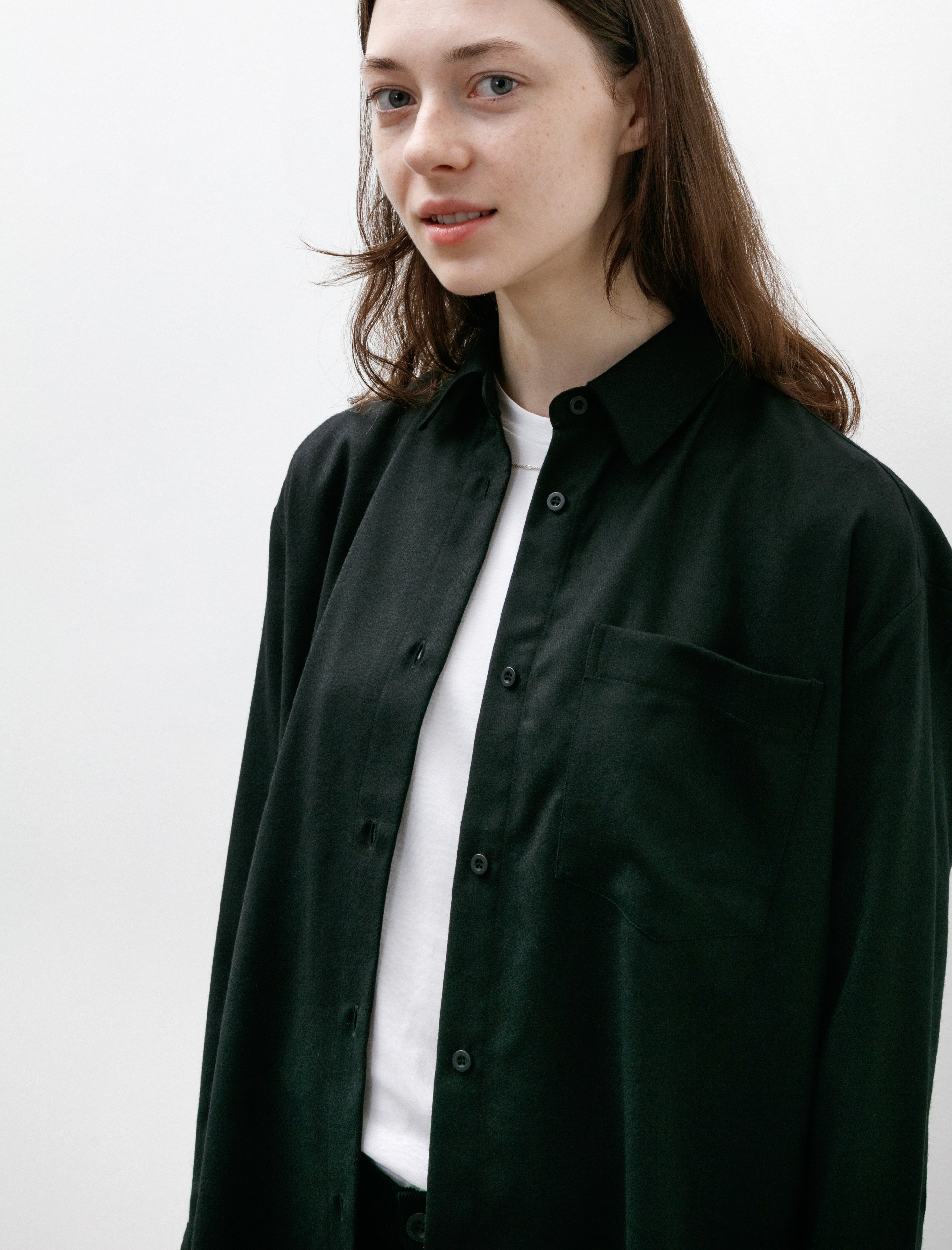 Sunspel Oversized Shirt Black