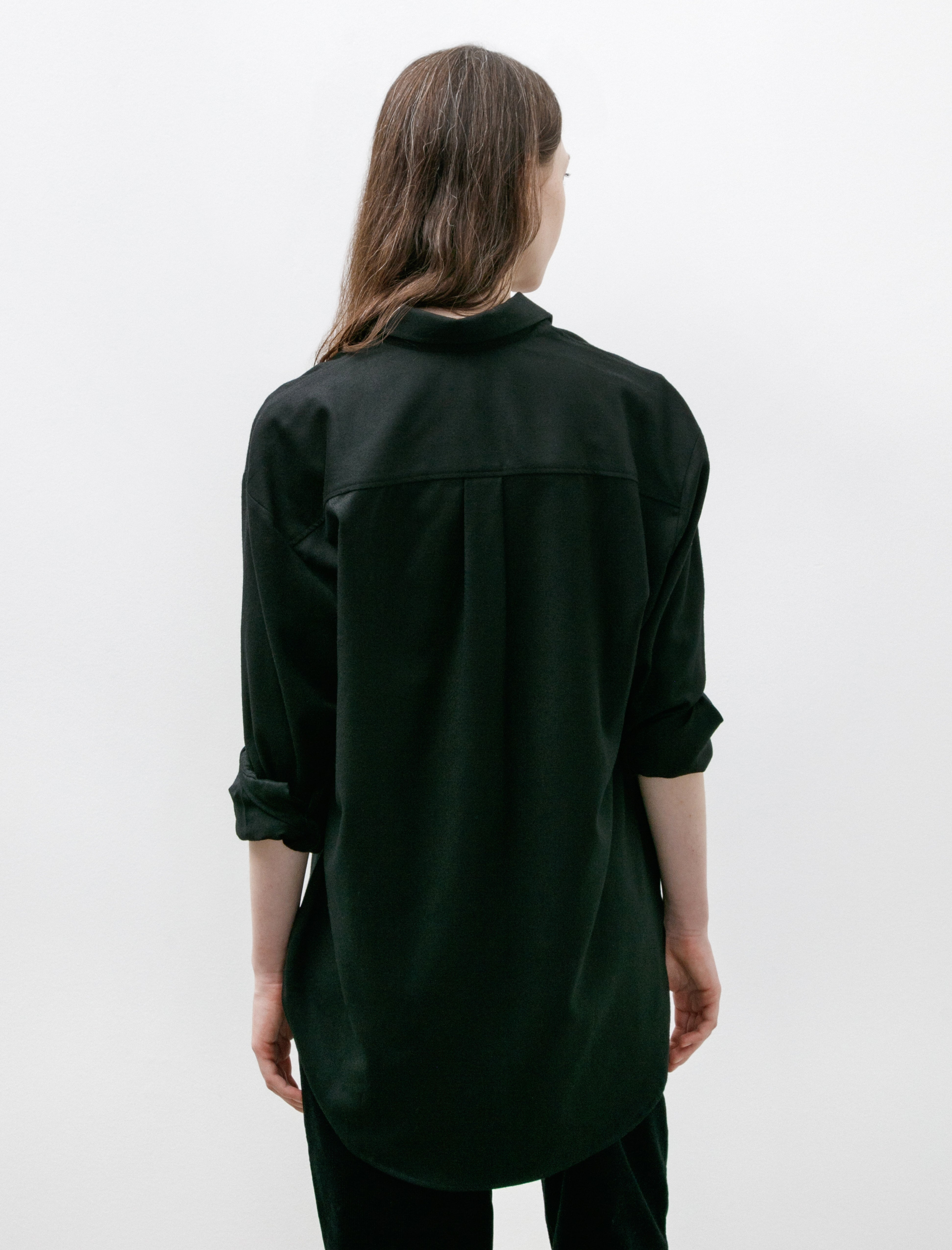 Sunspel Oversized Shirt Black