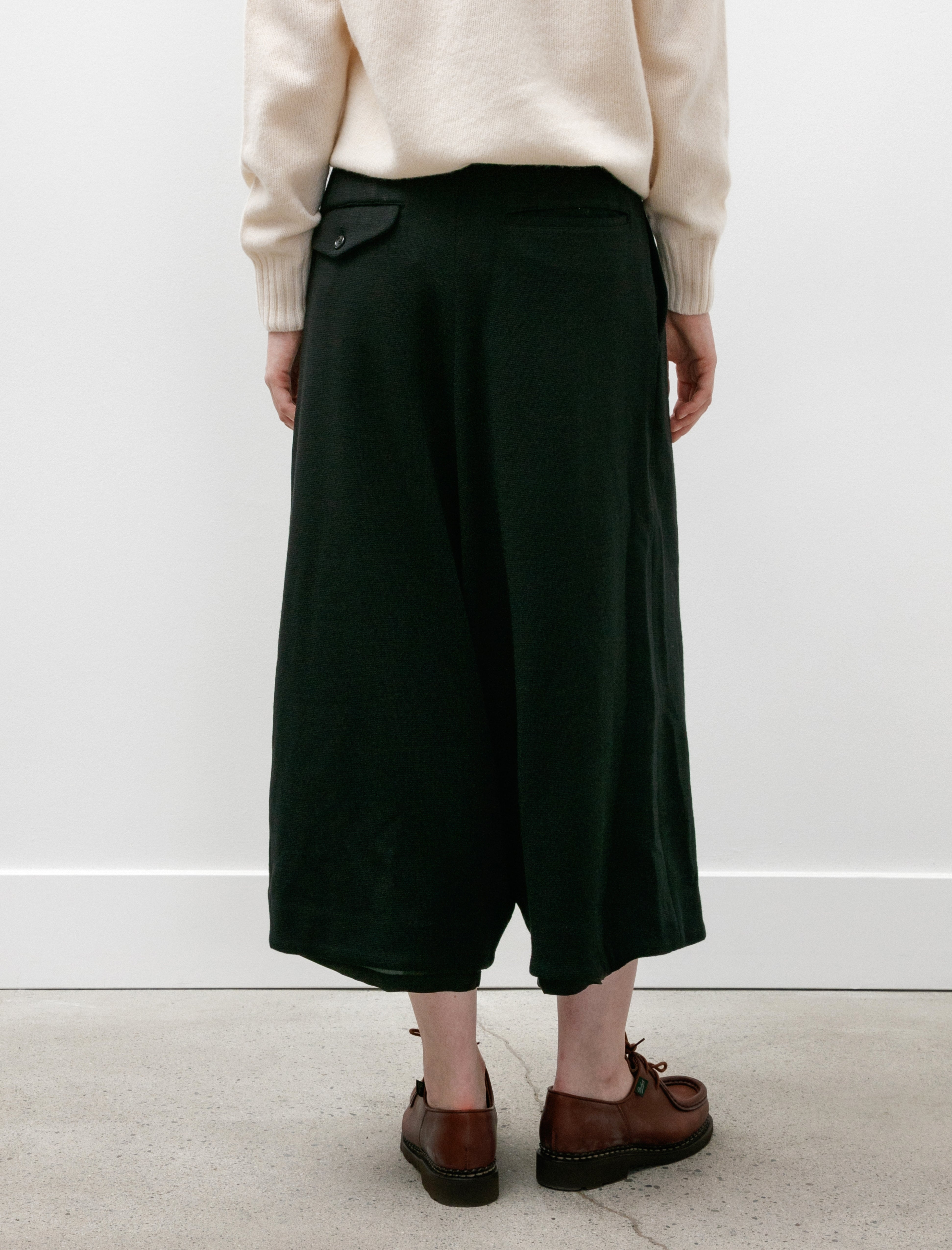 Comme des Garçons Comme des Garçons Pleated Wool Wide Leg Pants Black