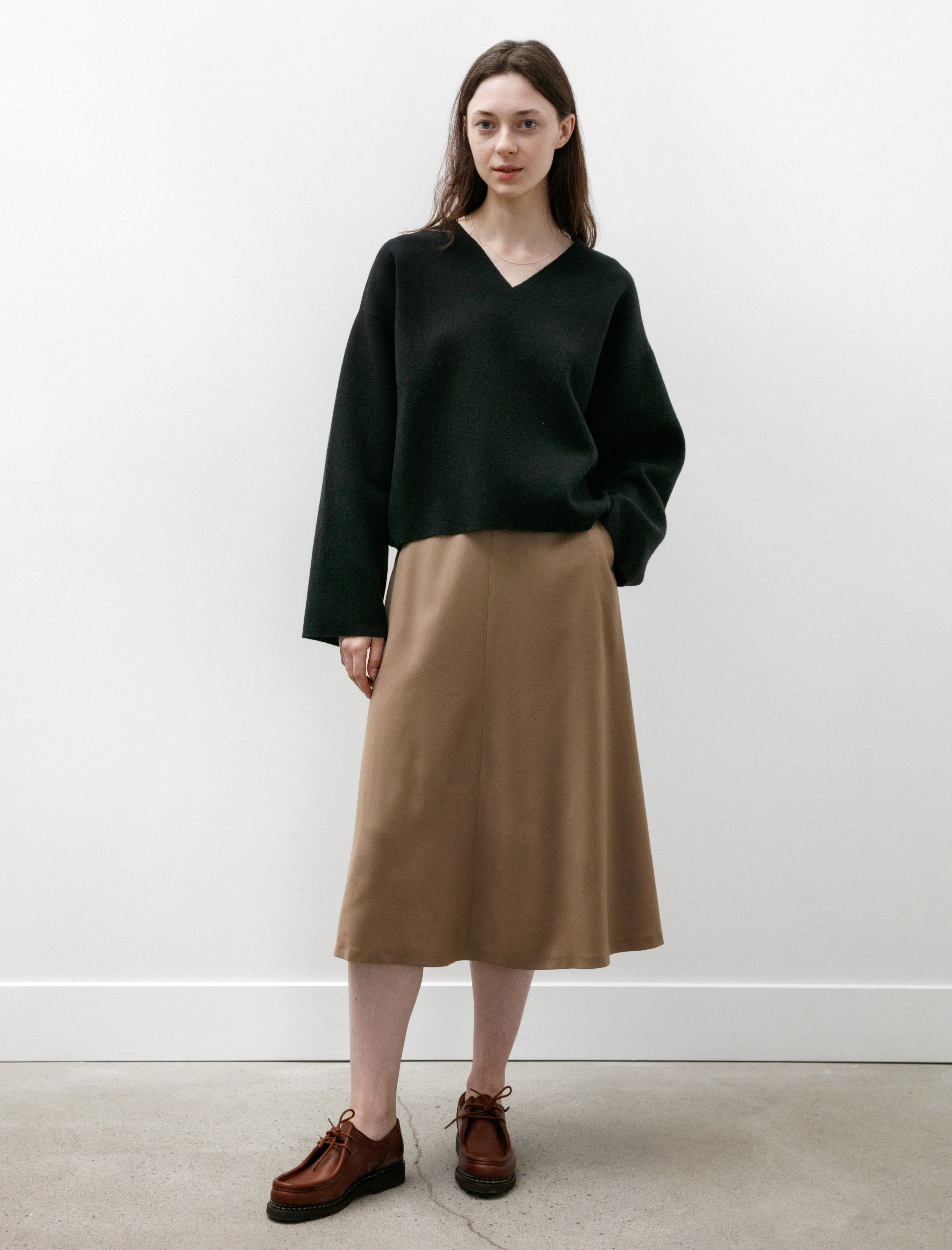 Sunspel A Line Skirt Light Camel