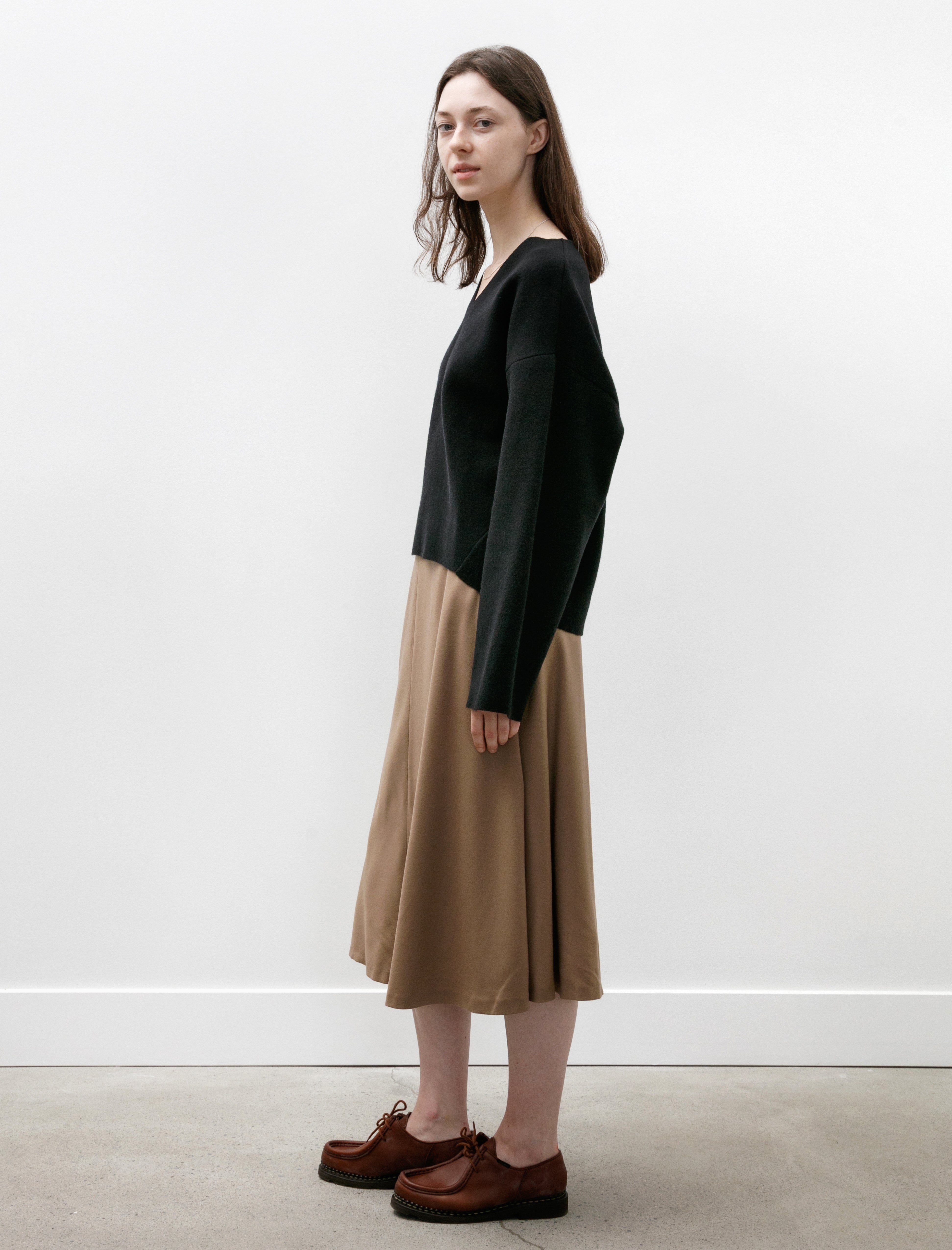 Sunspel A Line Skirt Light Camel