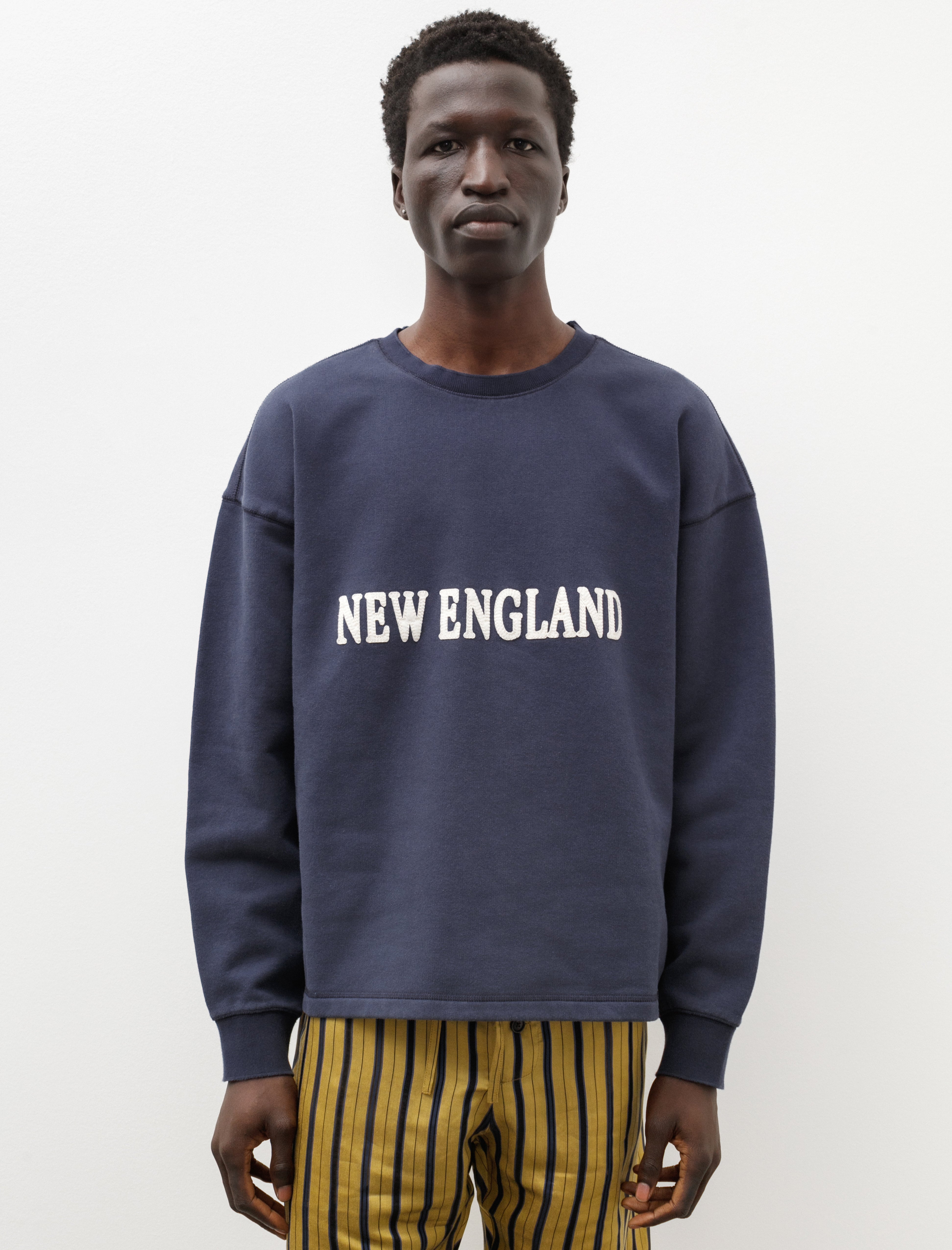 Bode New England Crewneck Blue