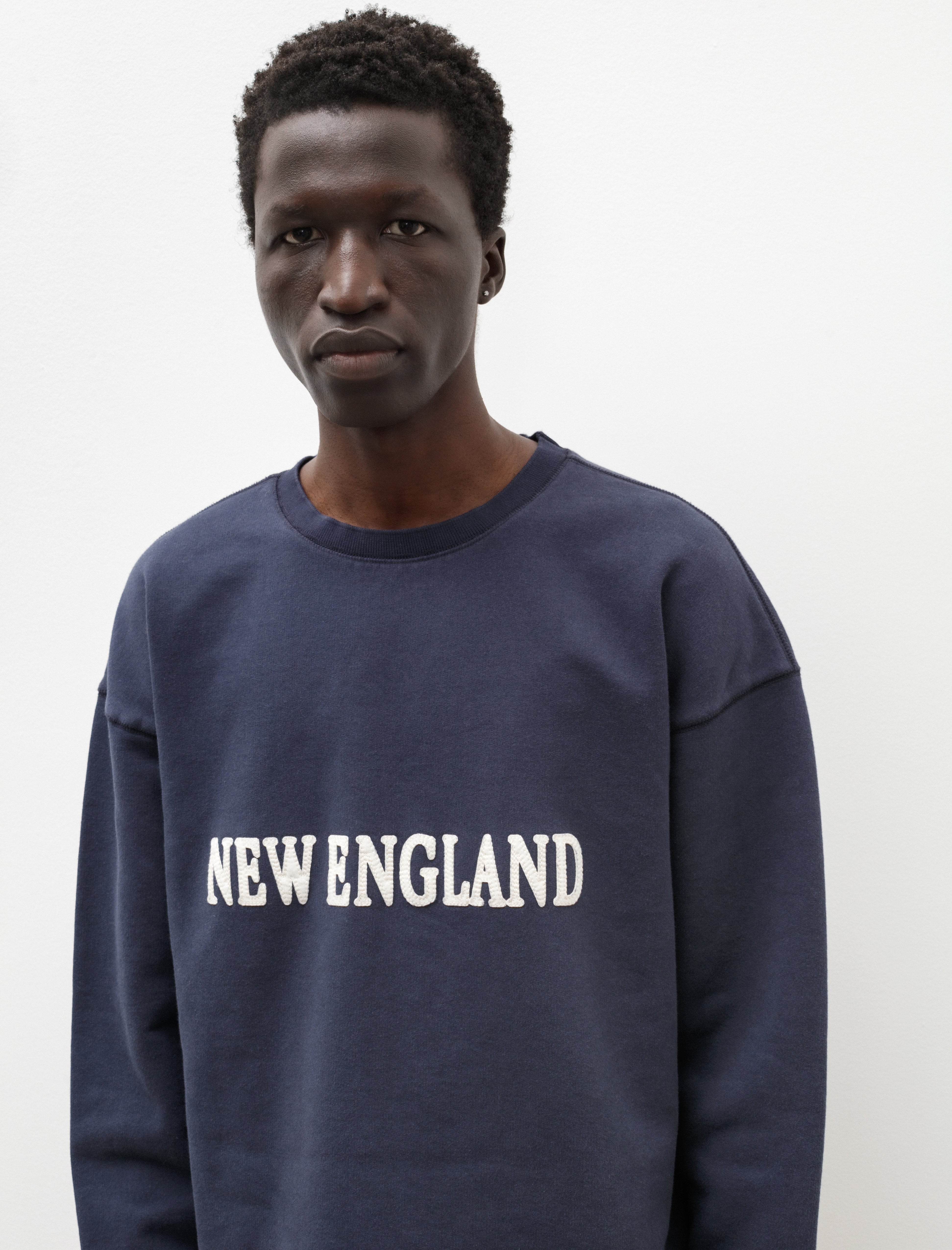 Bode New England Crewneck Blue