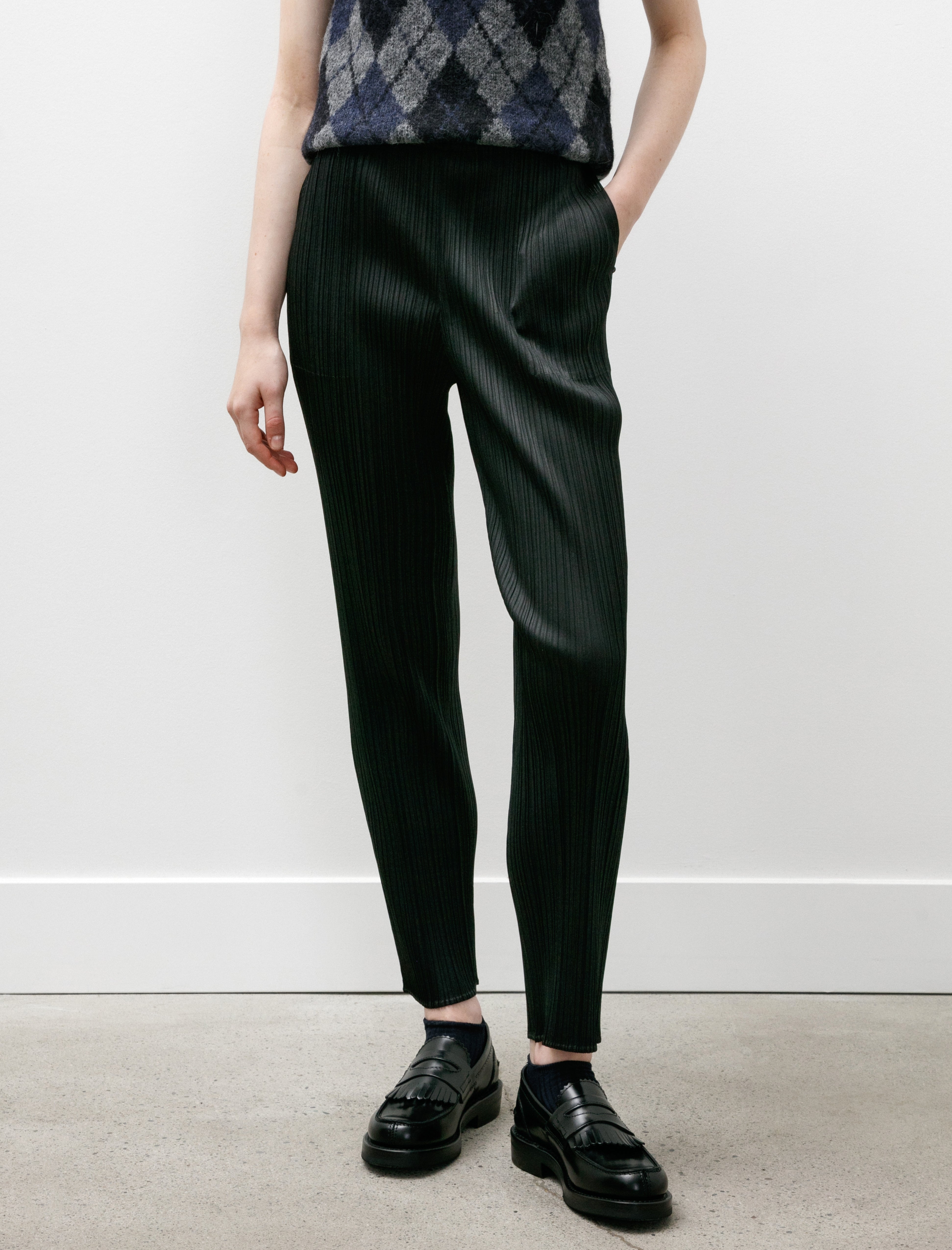 Pleats Please Basics Straight Pants Black