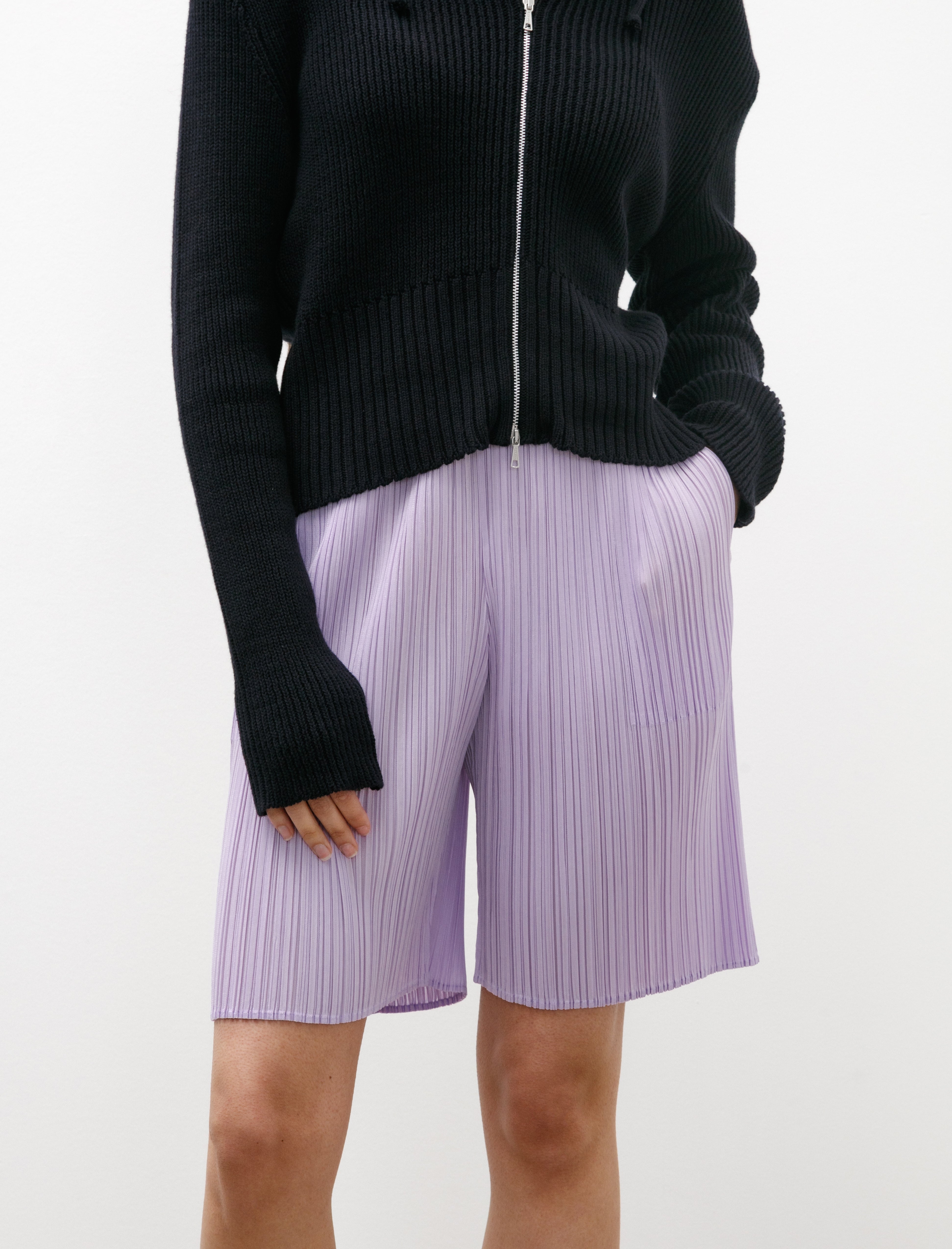 Pleats Please by Issey Miyake Monthly Colours Pleats Shorts Purple Onion