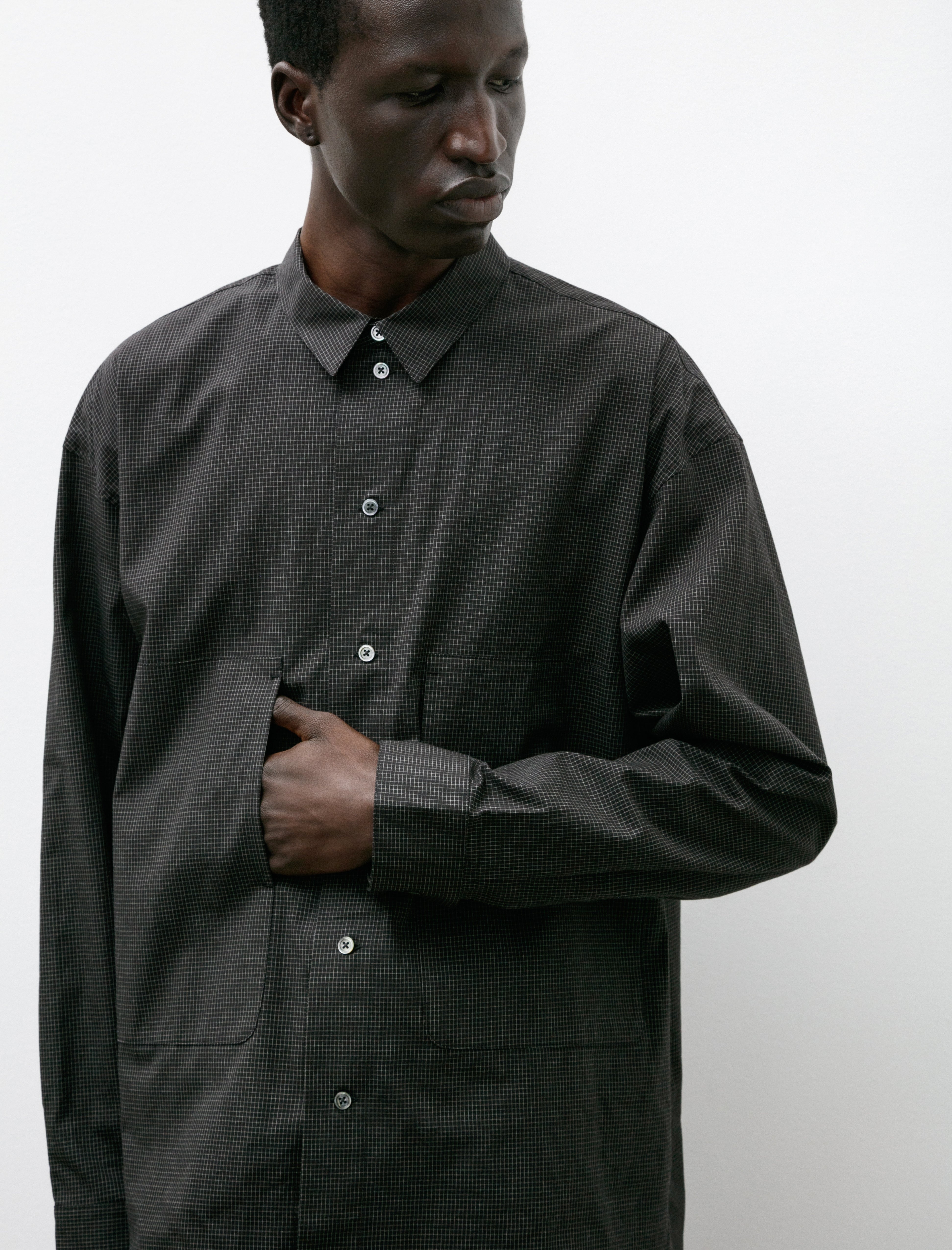 Polyploid Shirt Jacket C Black Check