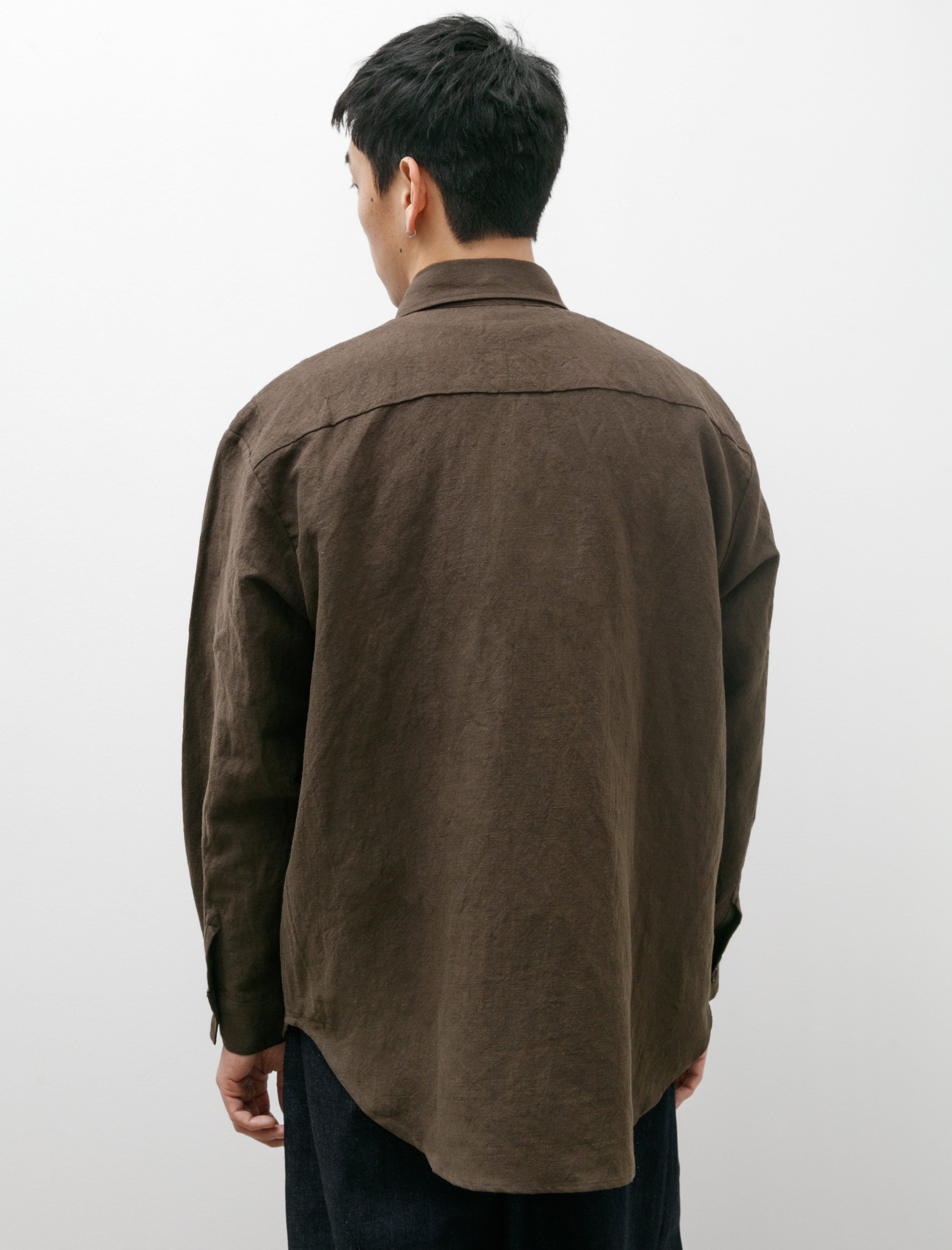 Evan Kinori Big Shirt Organic Cotton Hemp Anthracite